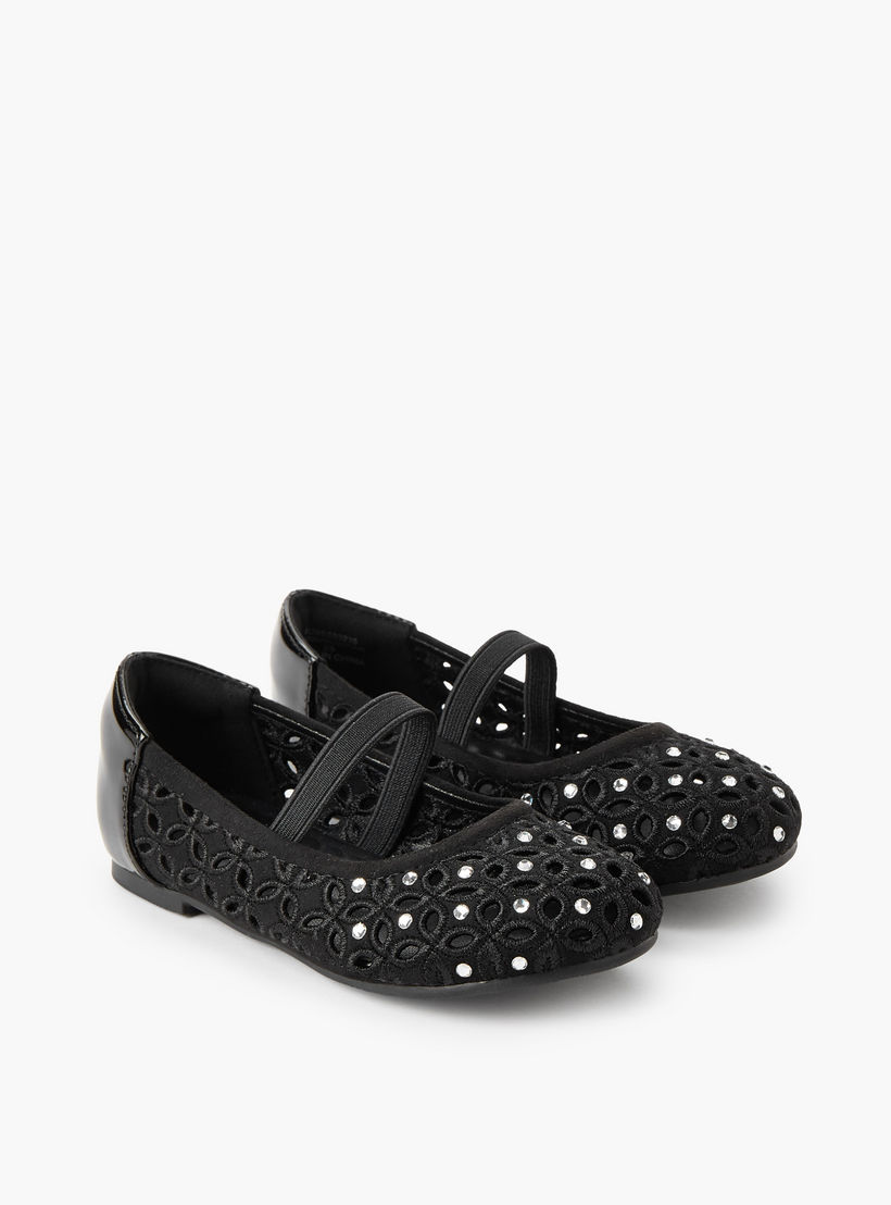 حذاء باليرينا مزين للبنات من جونيورز-girls-shoes-ballerinas-image-1