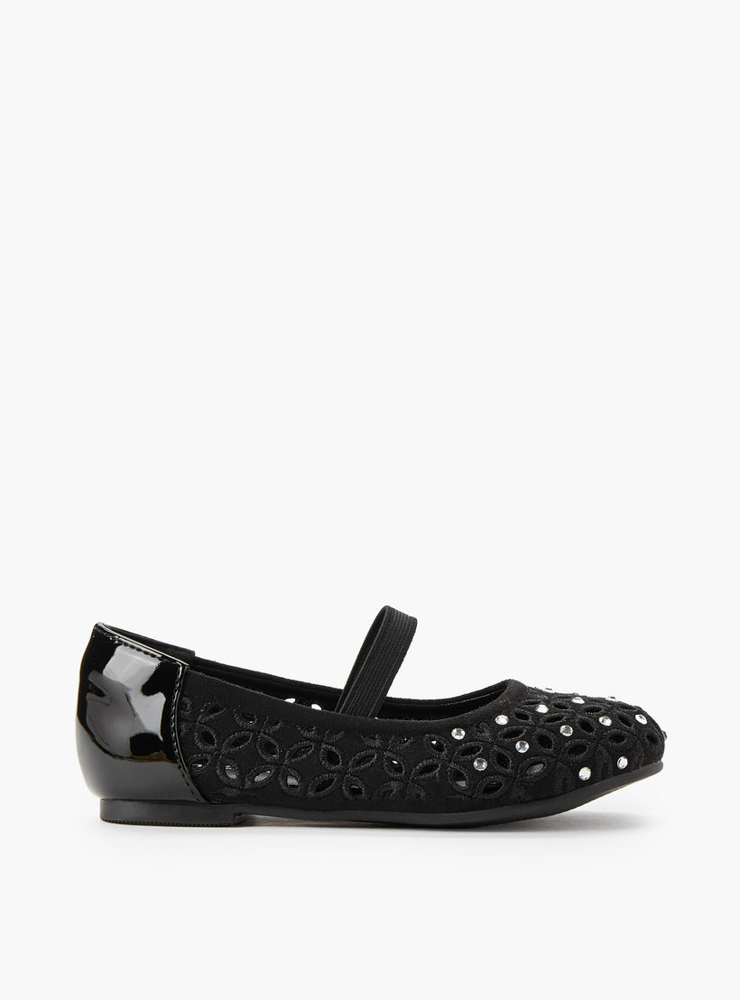 حذاء باليرينا مزين للبنات من جونيورز-girls-shoes-ballerinas-image-3