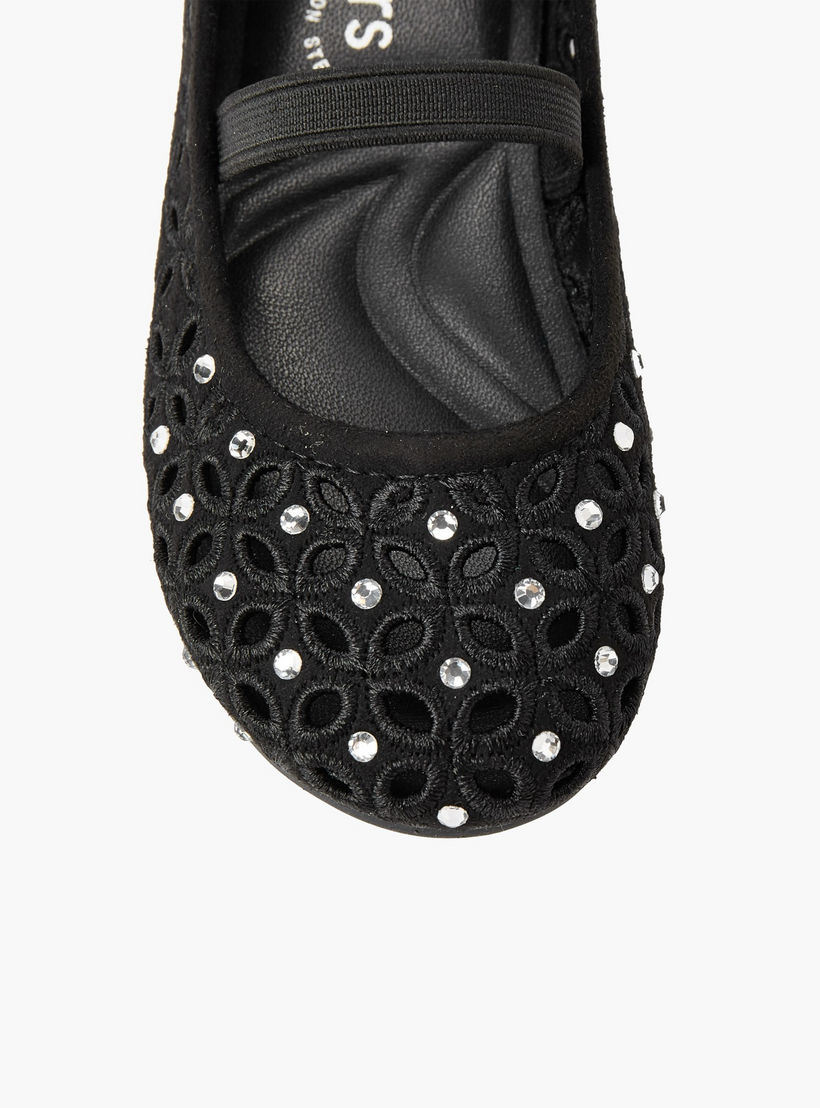 حذاء باليرينا مزين للبنات من جونيورز-girls-shoes-ballerinas-image-5