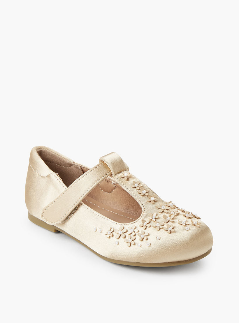 حذاء ماري جين مزين بالزهور للبنات من جونيورز-girls-shoes-maryjanes-image-2