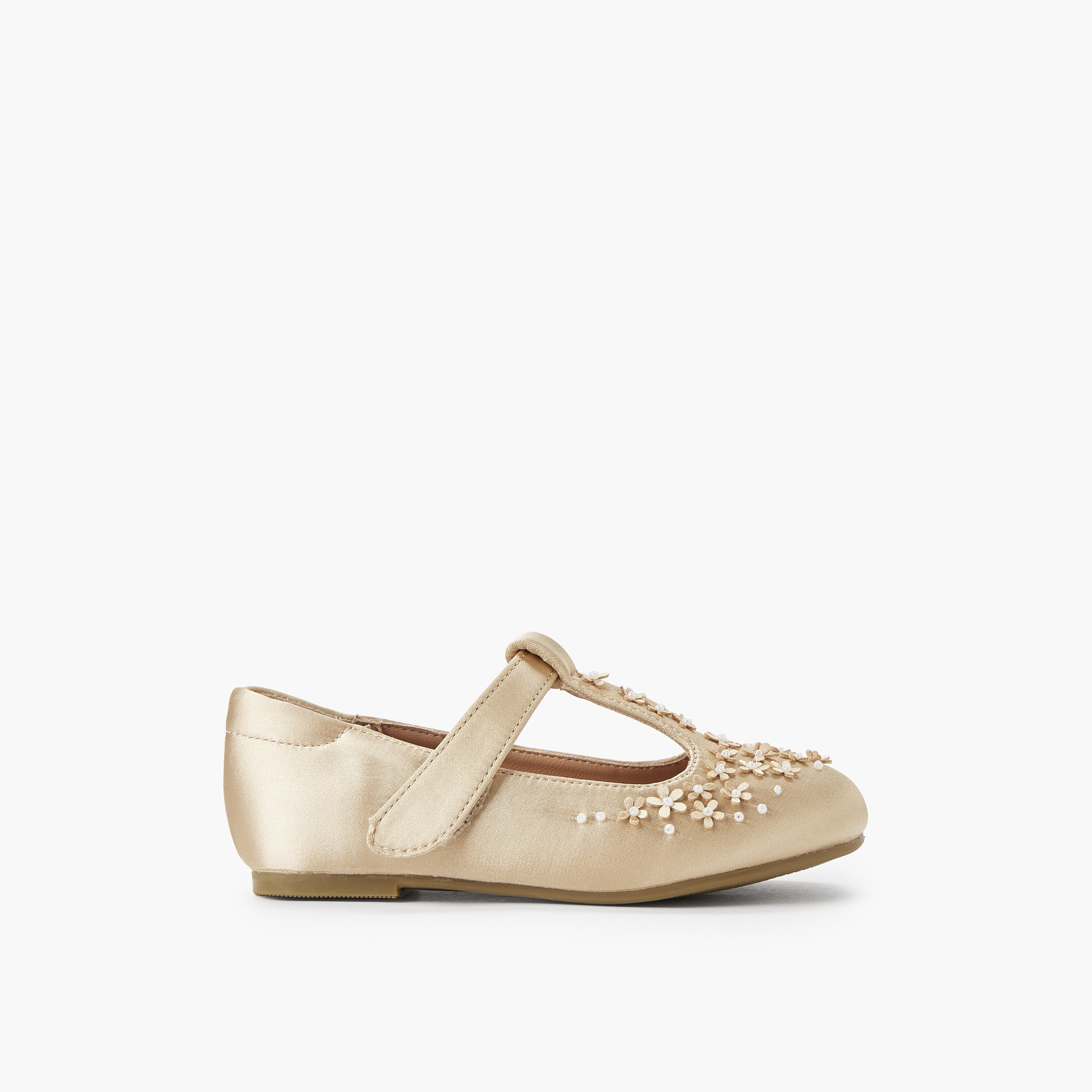 حذاء ماري جين مزين بالزهور للبنات من جونيورز-girls-shoes-maryjanes-image-3