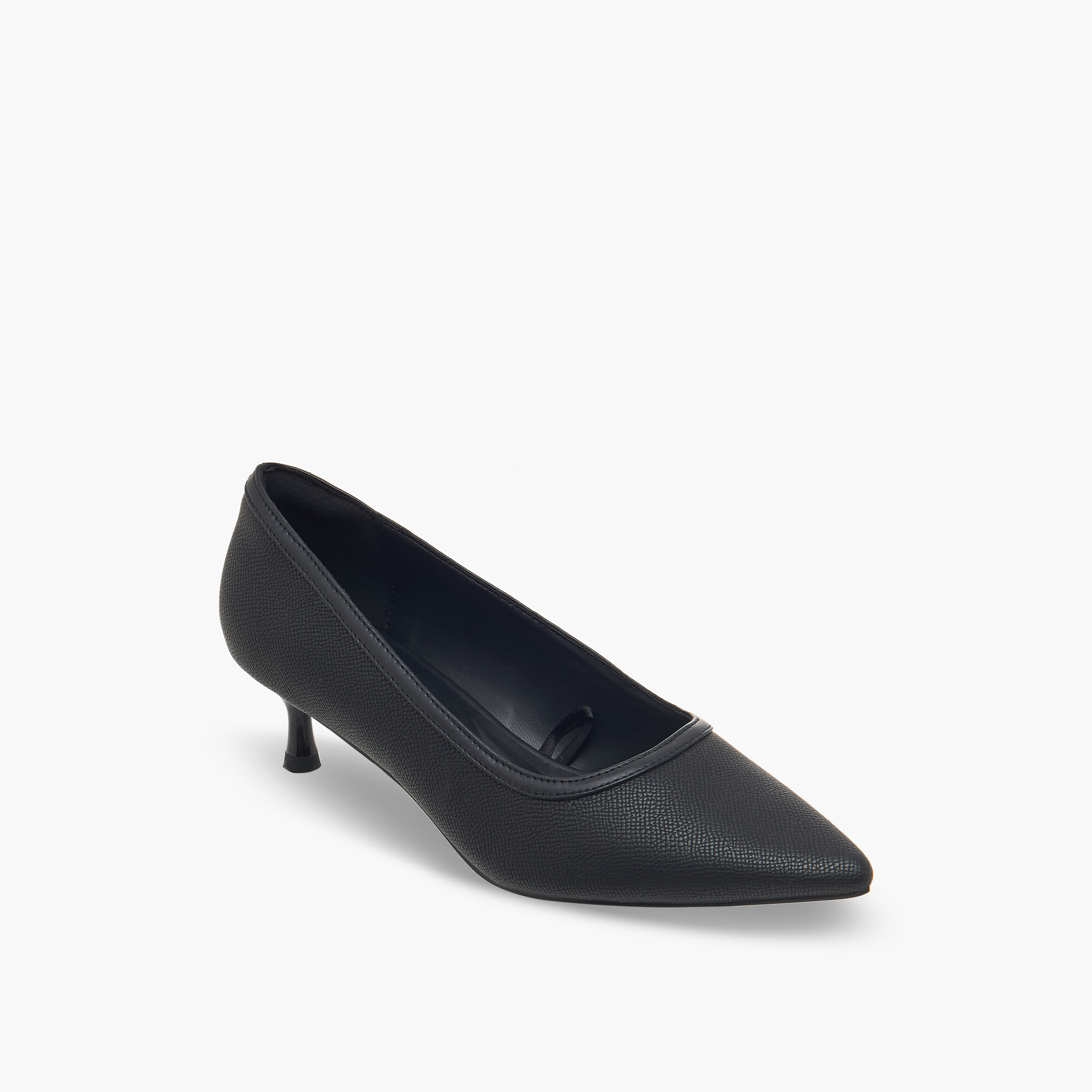 Celeste Women Textured Kitten Heel Shoes-women-shoes-heels-image-3