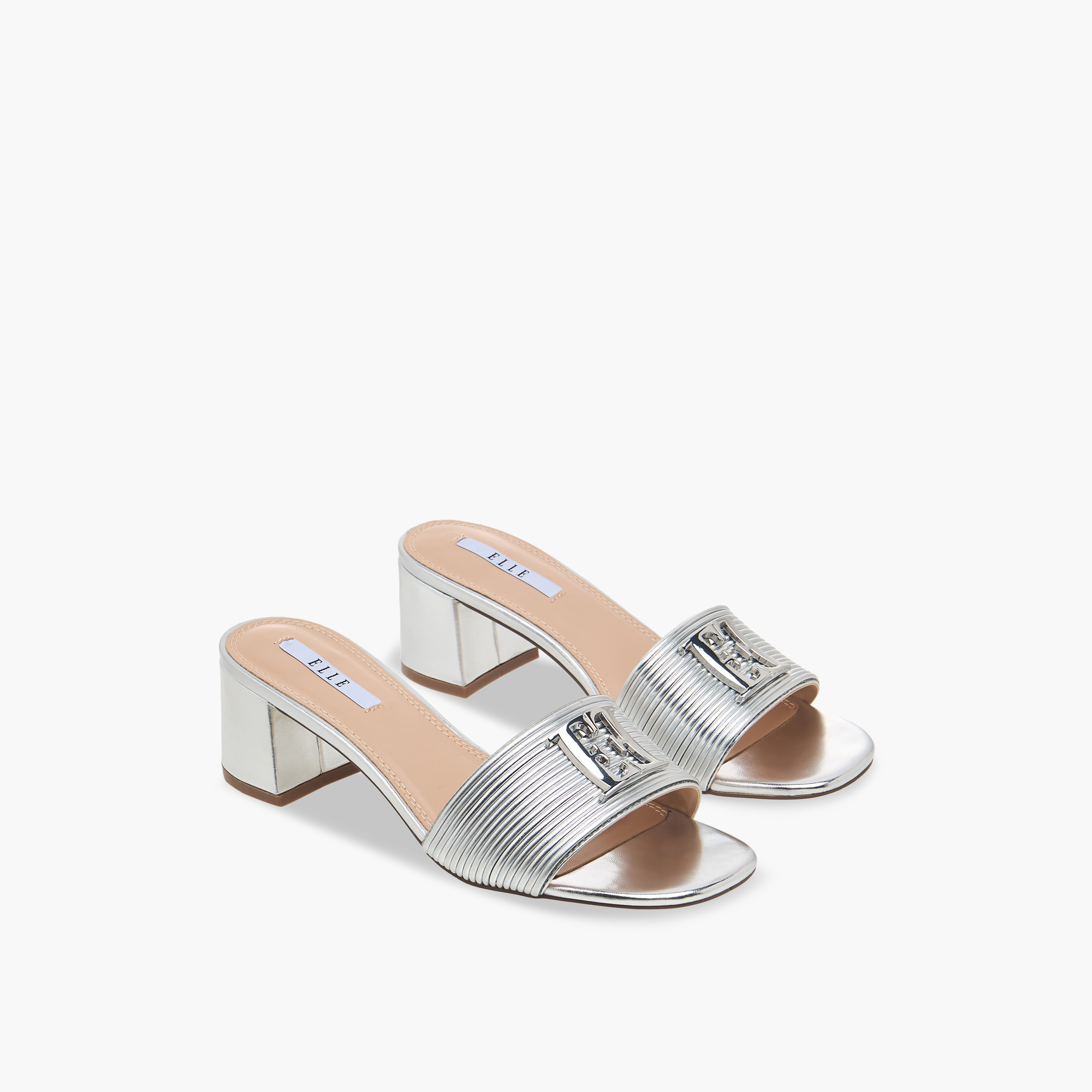 صندل ميتاليك بكعب عريض للنساء من إيل-women-shoes-sandals-heeled-image-1