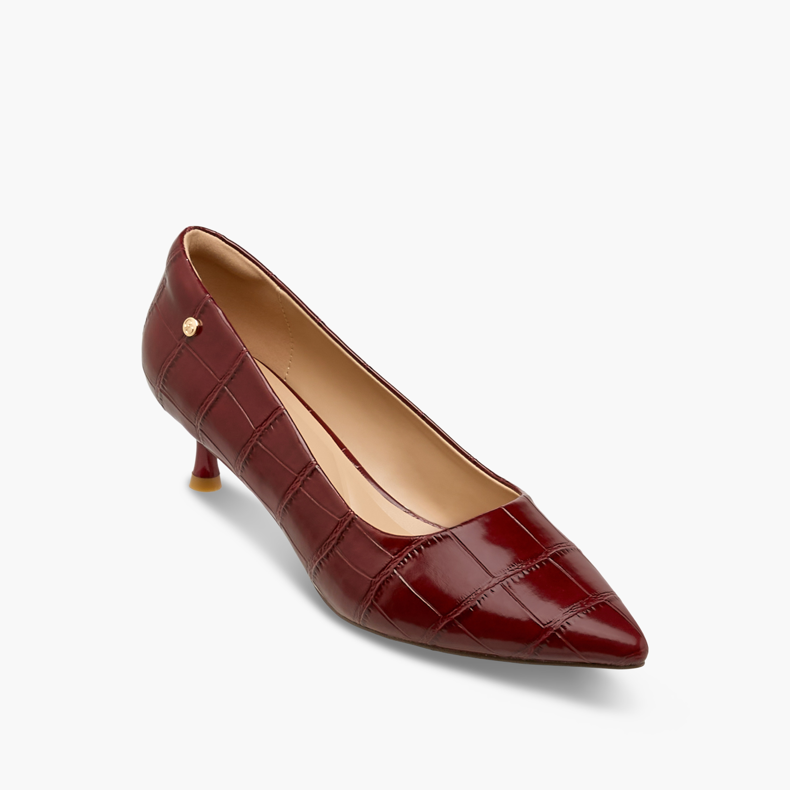 Celeste Women Textured Kitten Heel Pumps-women-shoes-heels-image-2