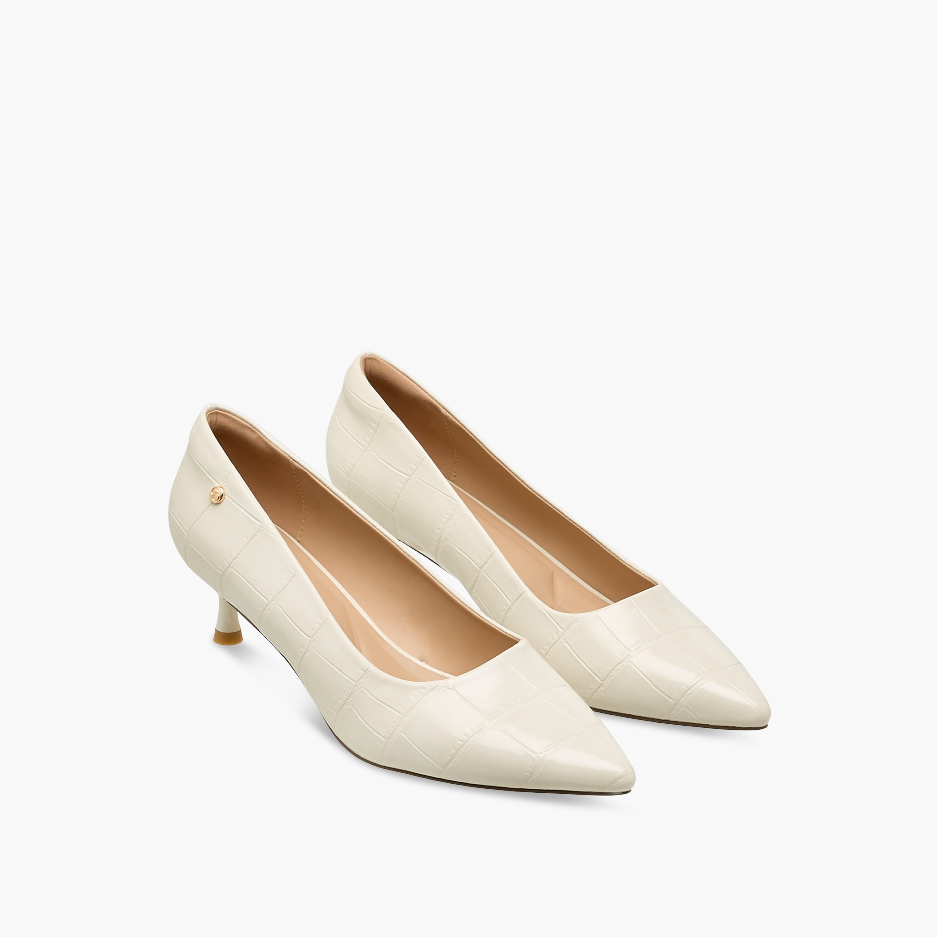 Celeste Women Textured Kitten Heel Pumps-women-shoes-heels-image-1