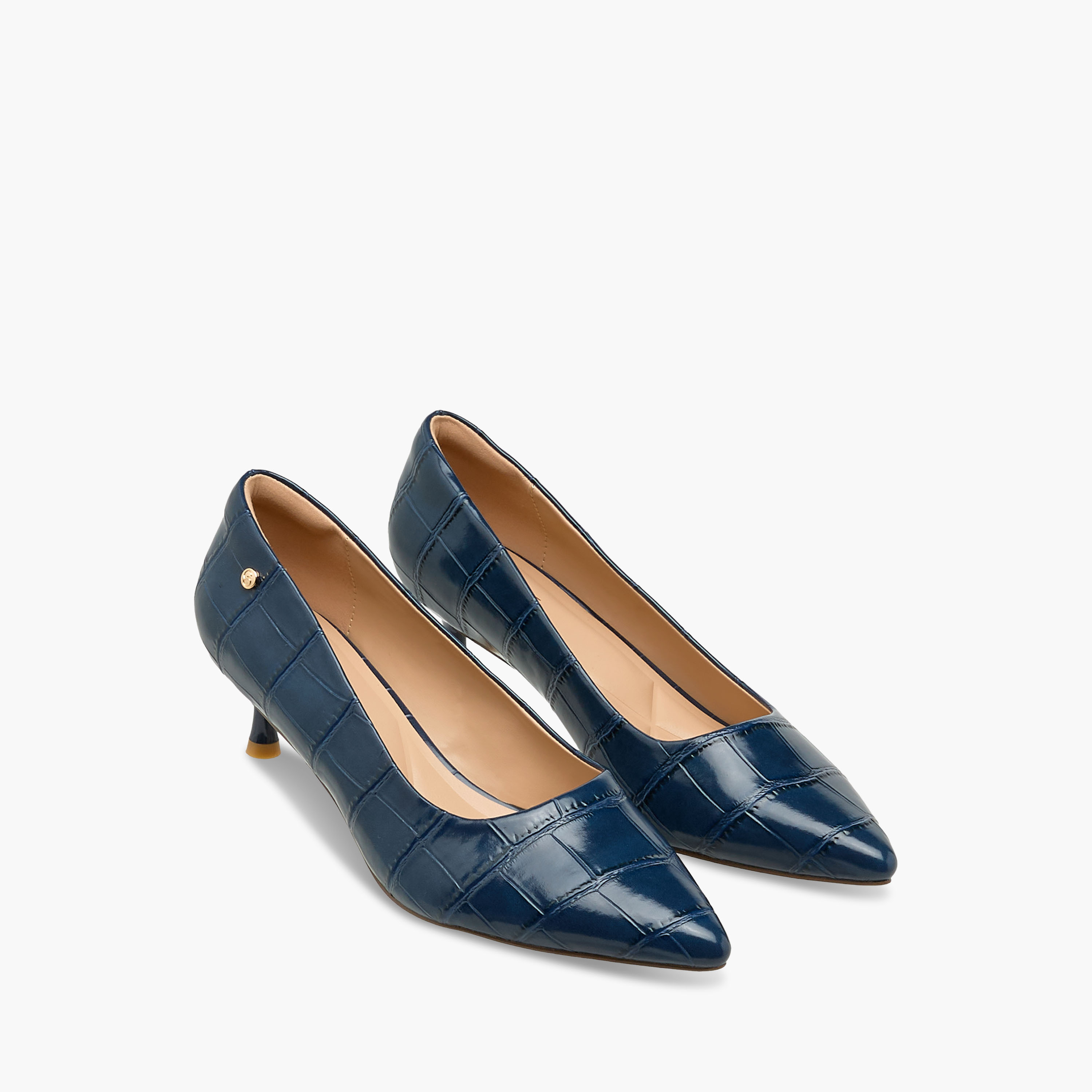 حذاء كلاسيكي بارز الملمس بكعب صغير للنساء من سيليست-women-shoes-heels-image-1