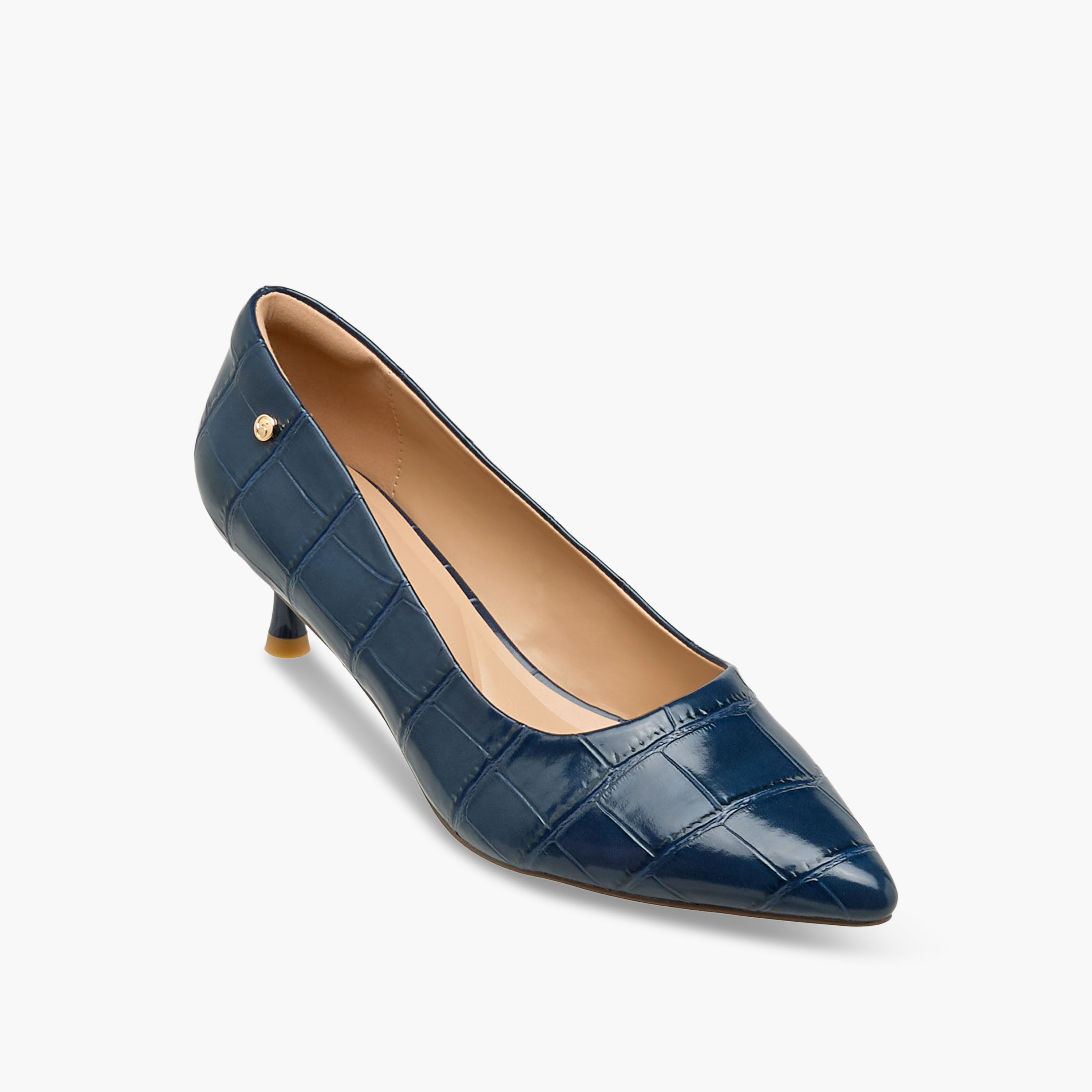 حذاء كلاسيكي بارز الملمس بكعب صغير للنساء من سيليست-women-shoes-heels-image-2