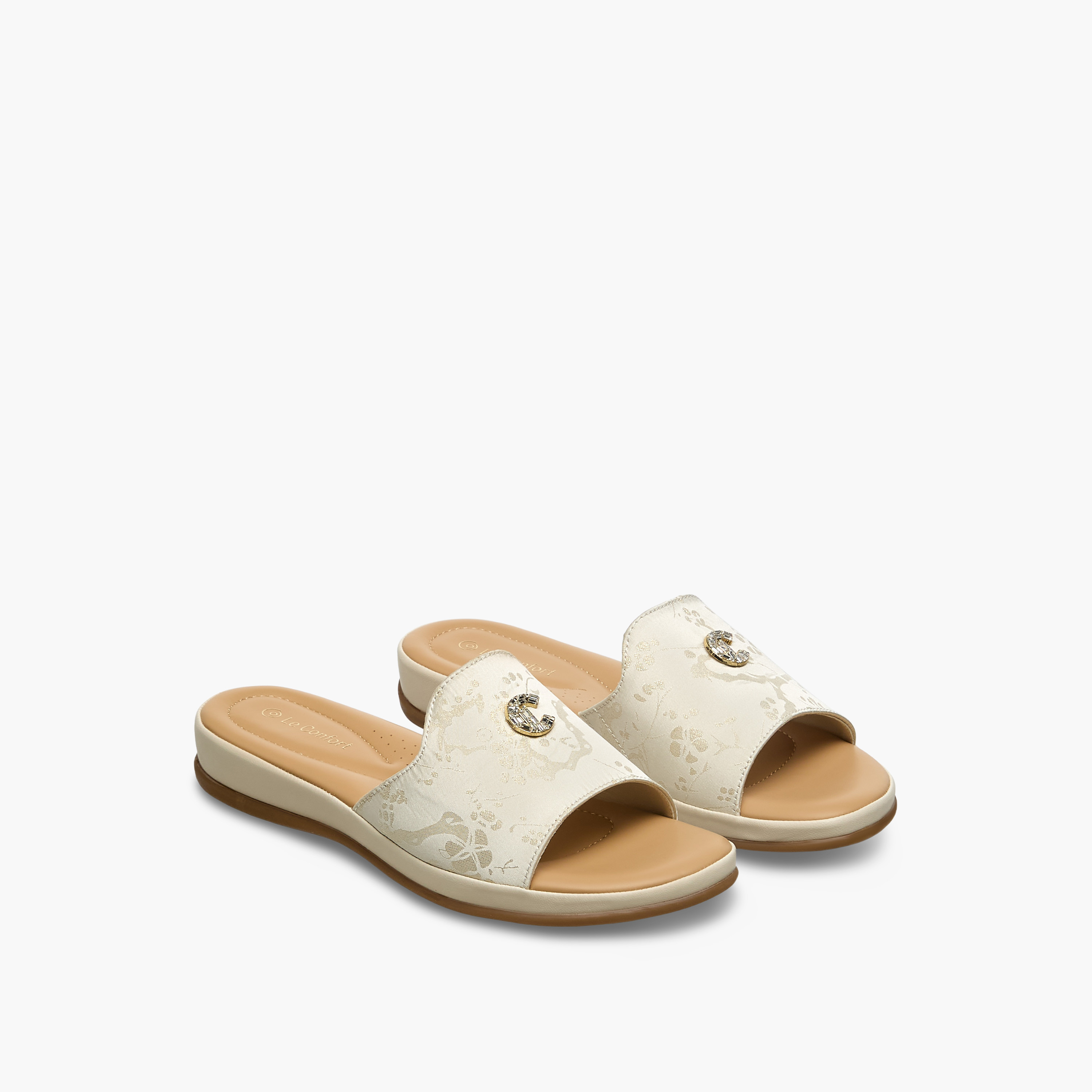 Le Confort Women Embellished Slide Sandals-women-shoes-flats-sandals-image-1