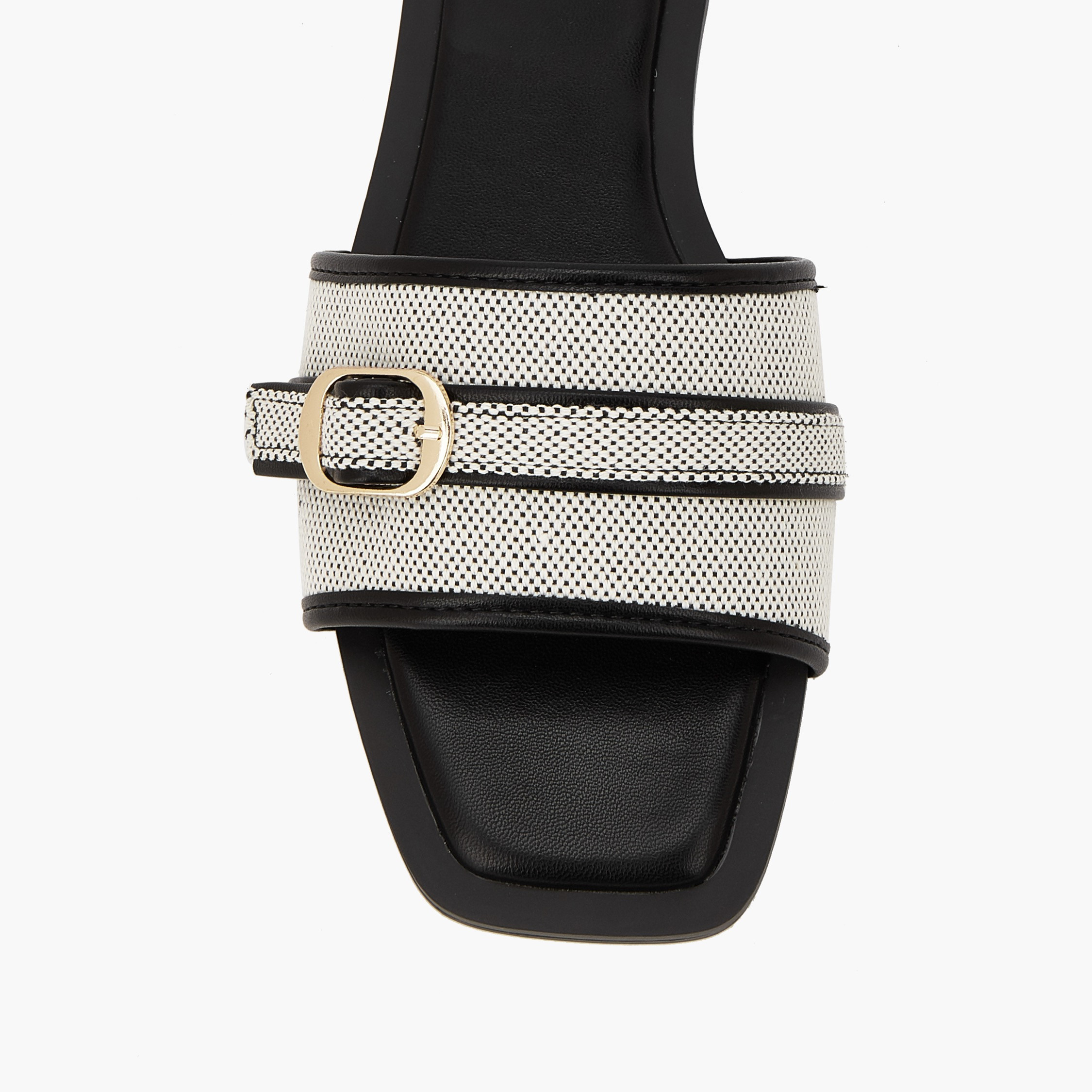 Celeste Women Textured Buckle Detail Flat Sandals-women-shoes-sandals-flats-image-4