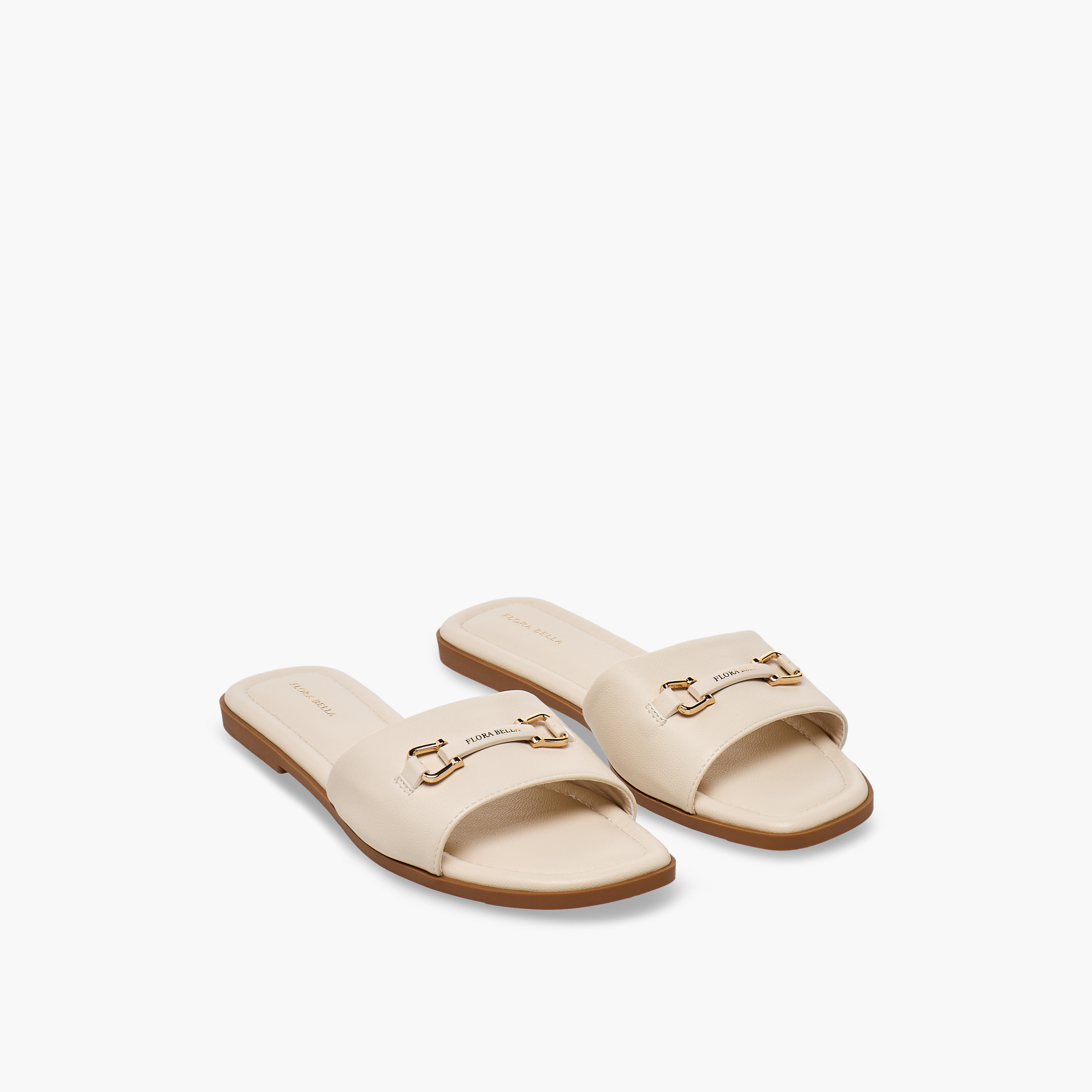 صندل بزينة معدنية للنساء من فلورا بيلا-women-shoes-sandals-flats-image-1