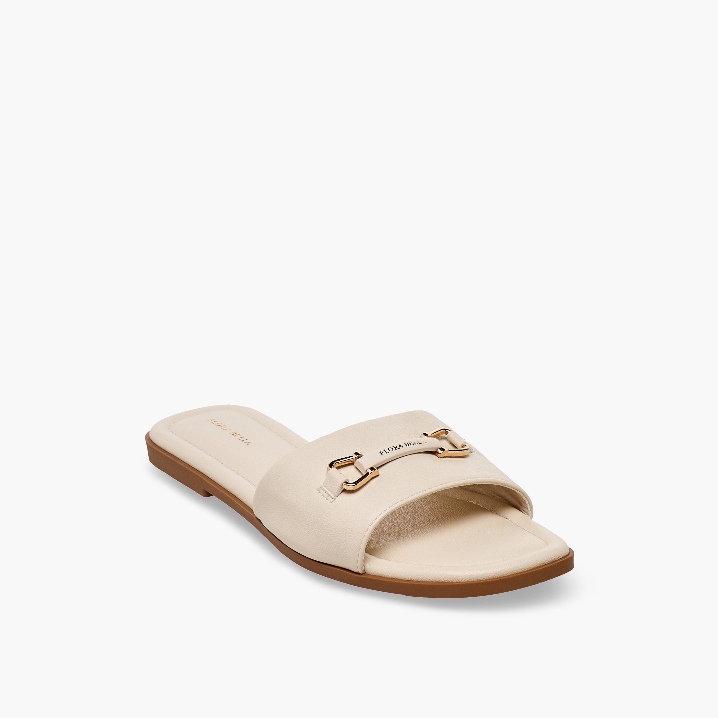 صندل بزينة معدنية للنساء من فلورا بيلا-women-shoes-sandals-flats-image-2