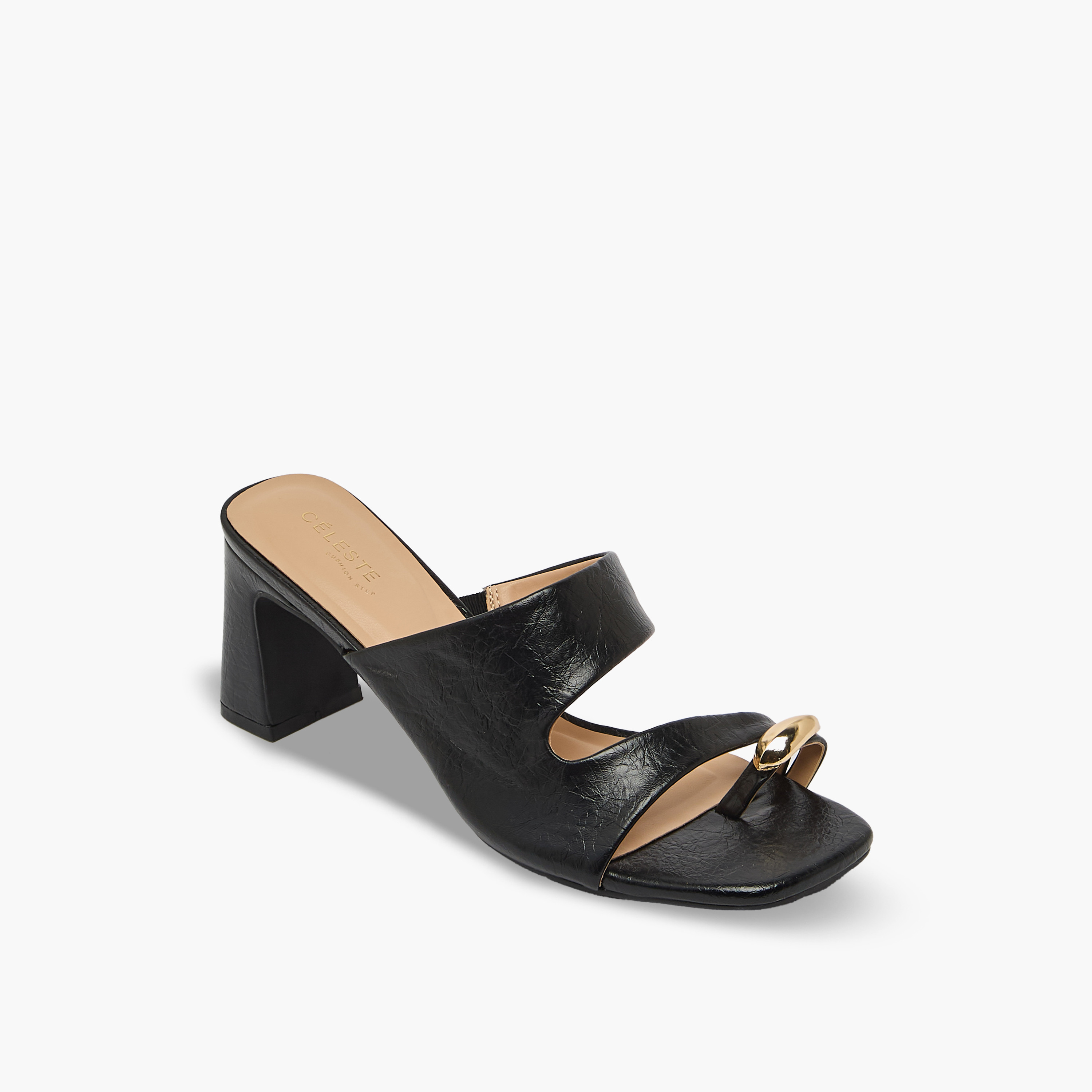 صندل بكعب عريض وتصميم مجعد بارز الملمس للنساء من سيليست-women-shoes-sandals-heeled-image-2