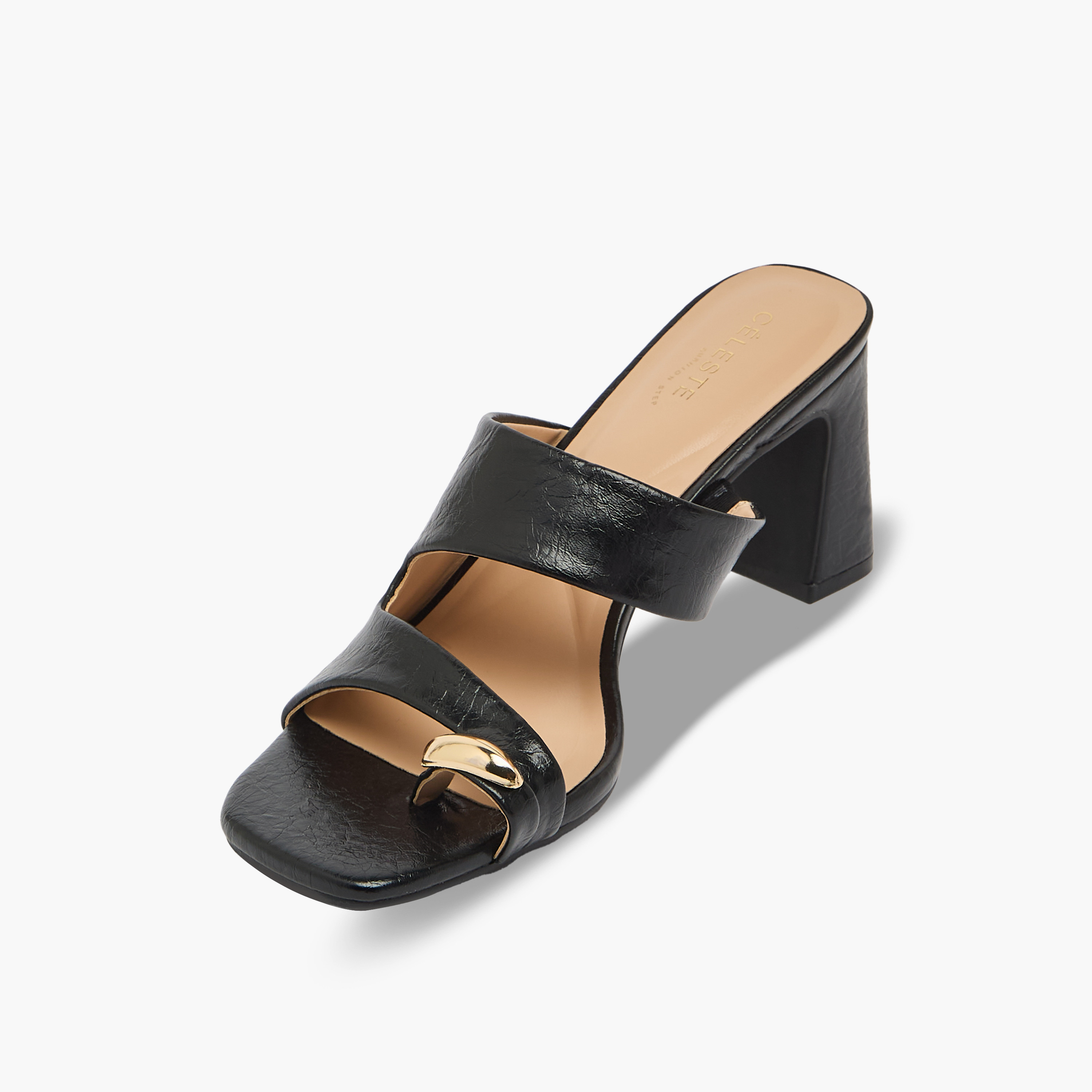 صندل بكعب عريض وتصميم مجعد بارز الملمس للنساء من سيليست-women-shoes-sandals-heeled-image-4