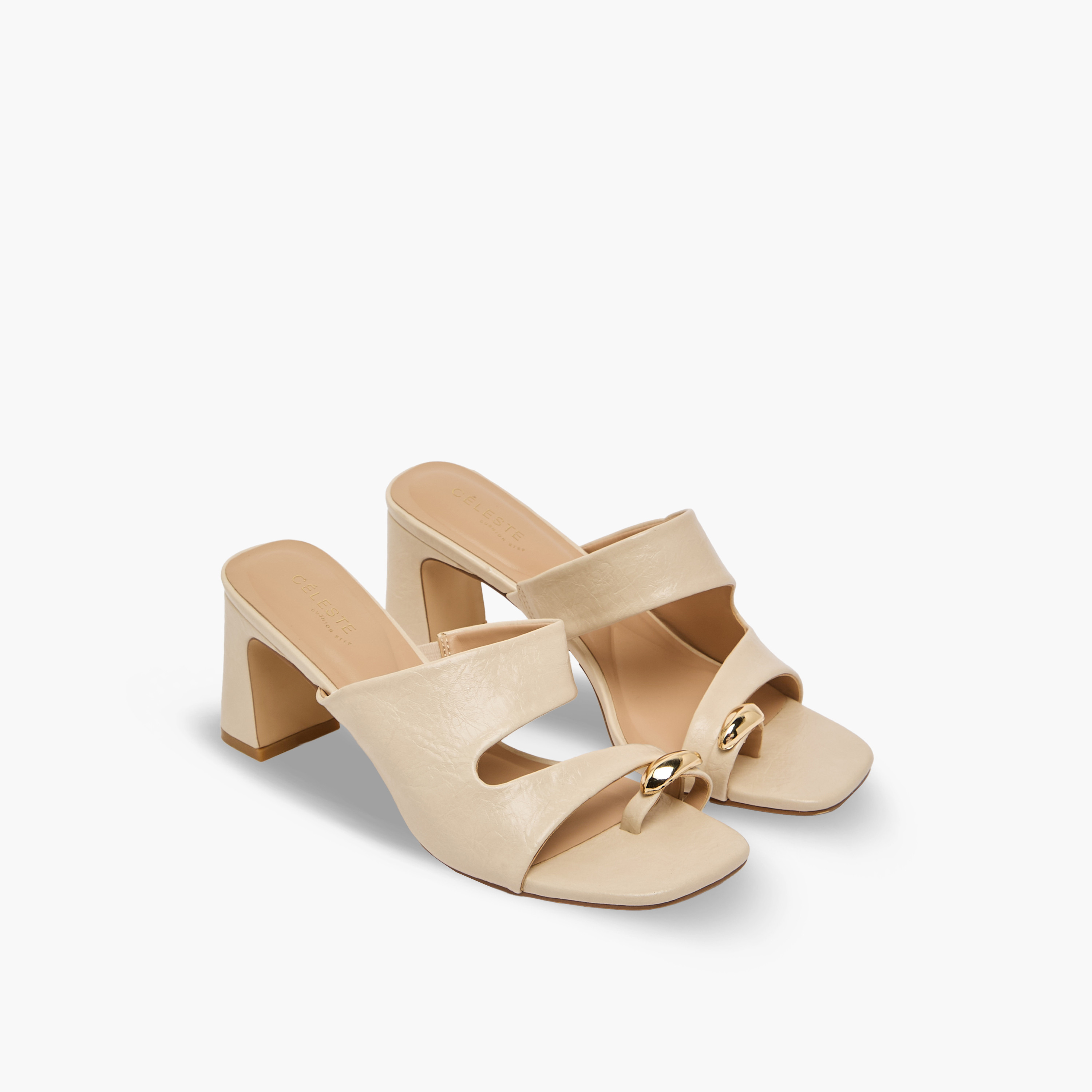 Celeste Women Crinkle Textured Block Heel Sandals-women-shoes-sandals-heeled-image-1