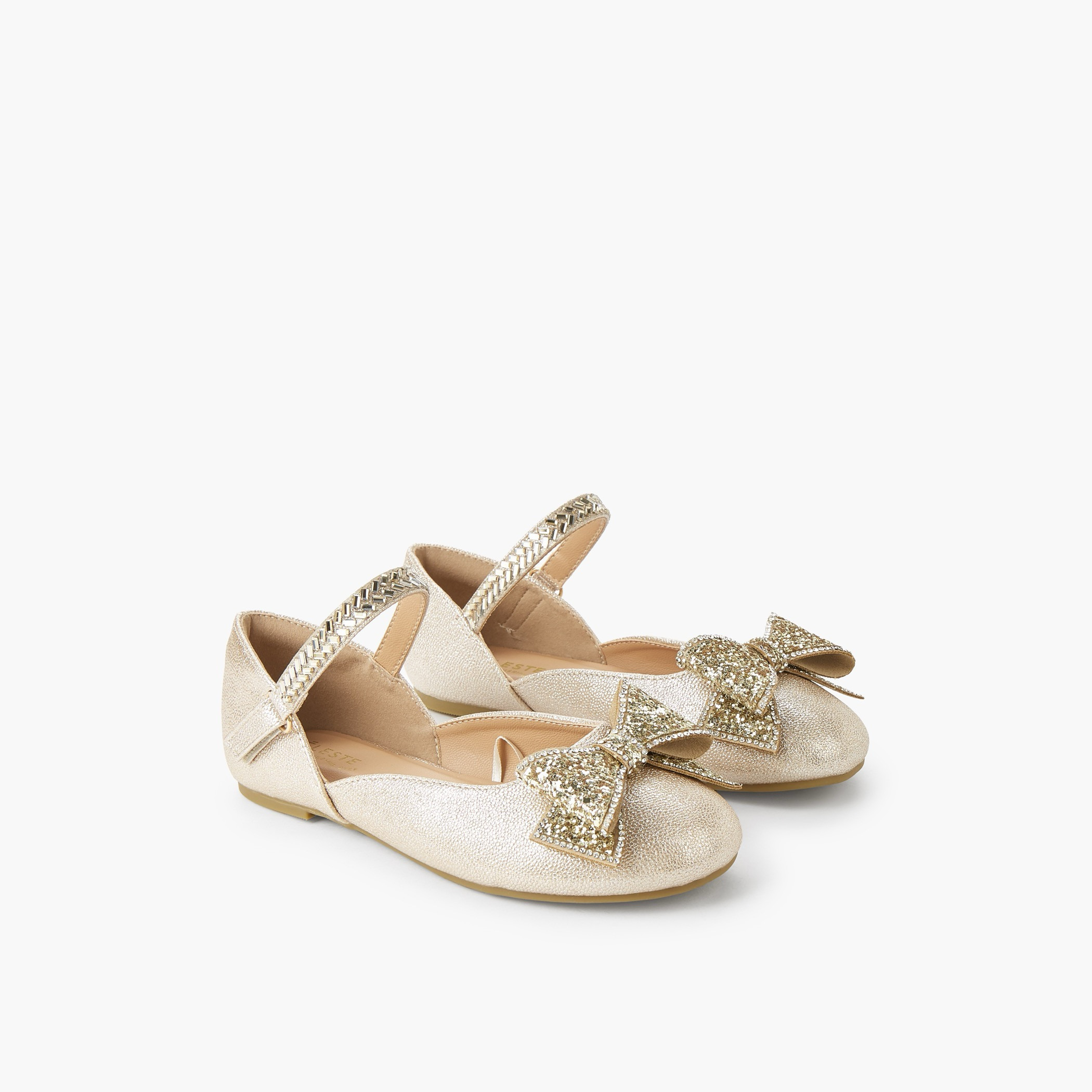 حذاء باليرينا بشريط إغلاق لاصق للبنات من سيليست-girls-shoes-ballerinas-image-6