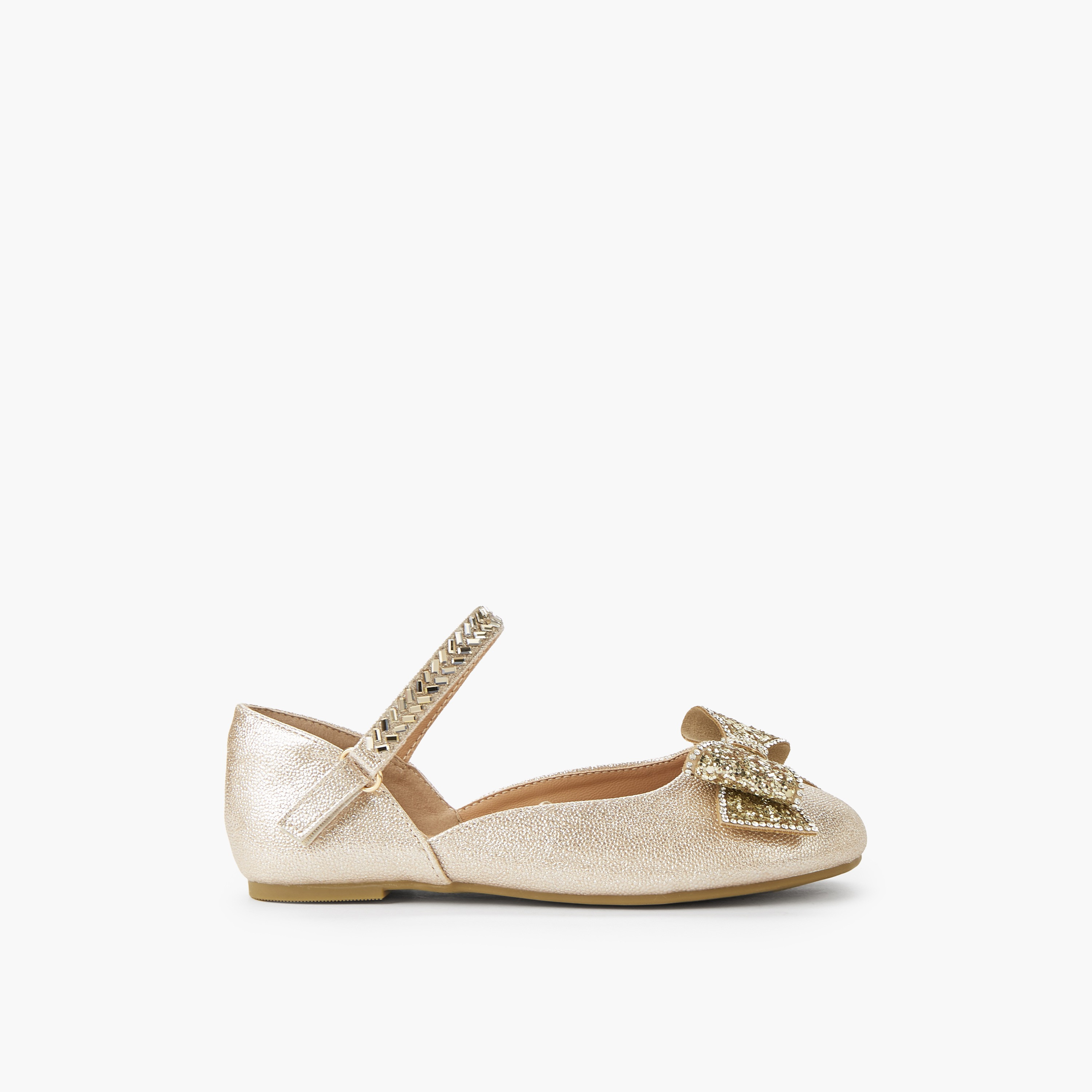 حذاء باليرينا بشريط إغلاق لاصق للبنات من سيليست-girls-shoes-ballerinas-image-4