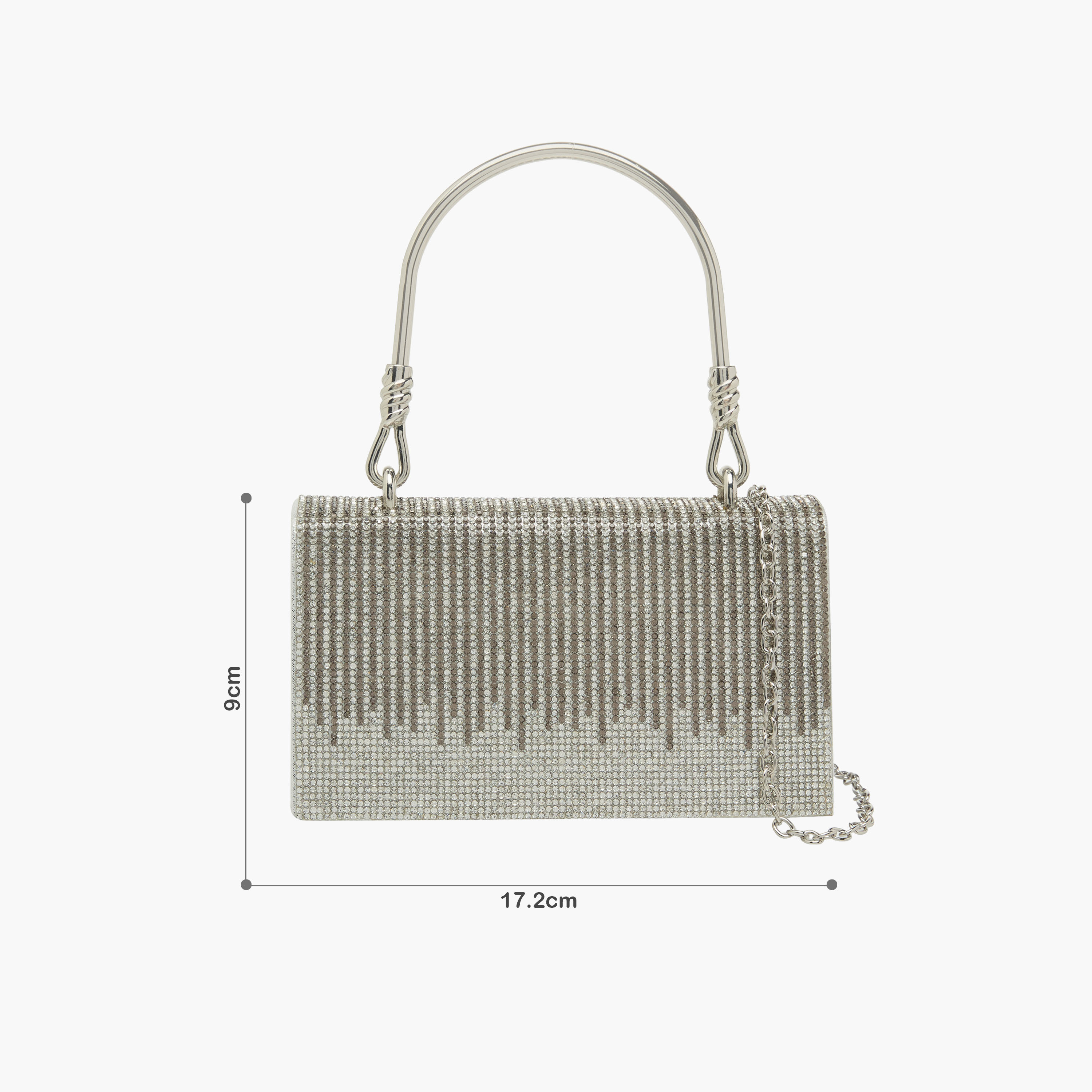 شنطة ساتشيل بتزيينات حجر الراين وبزر إغلاق من فلورا بيلا-women-bagsandwallets-handbags-image-2