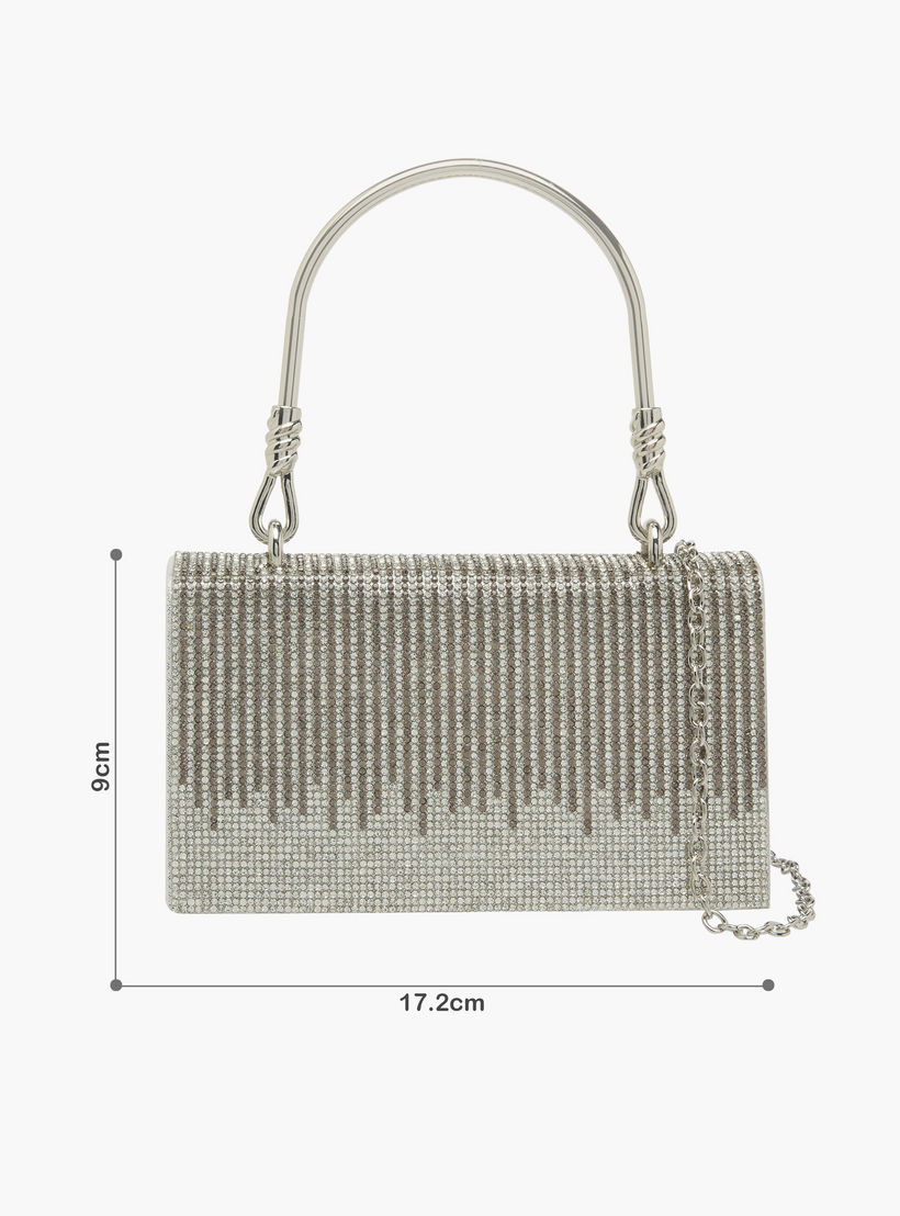 شنطة ساتشيل بتزيينات حجر الراين وبزر إغلاق من فلورا بيلا-women-bagsandwallets-handbags-image-2