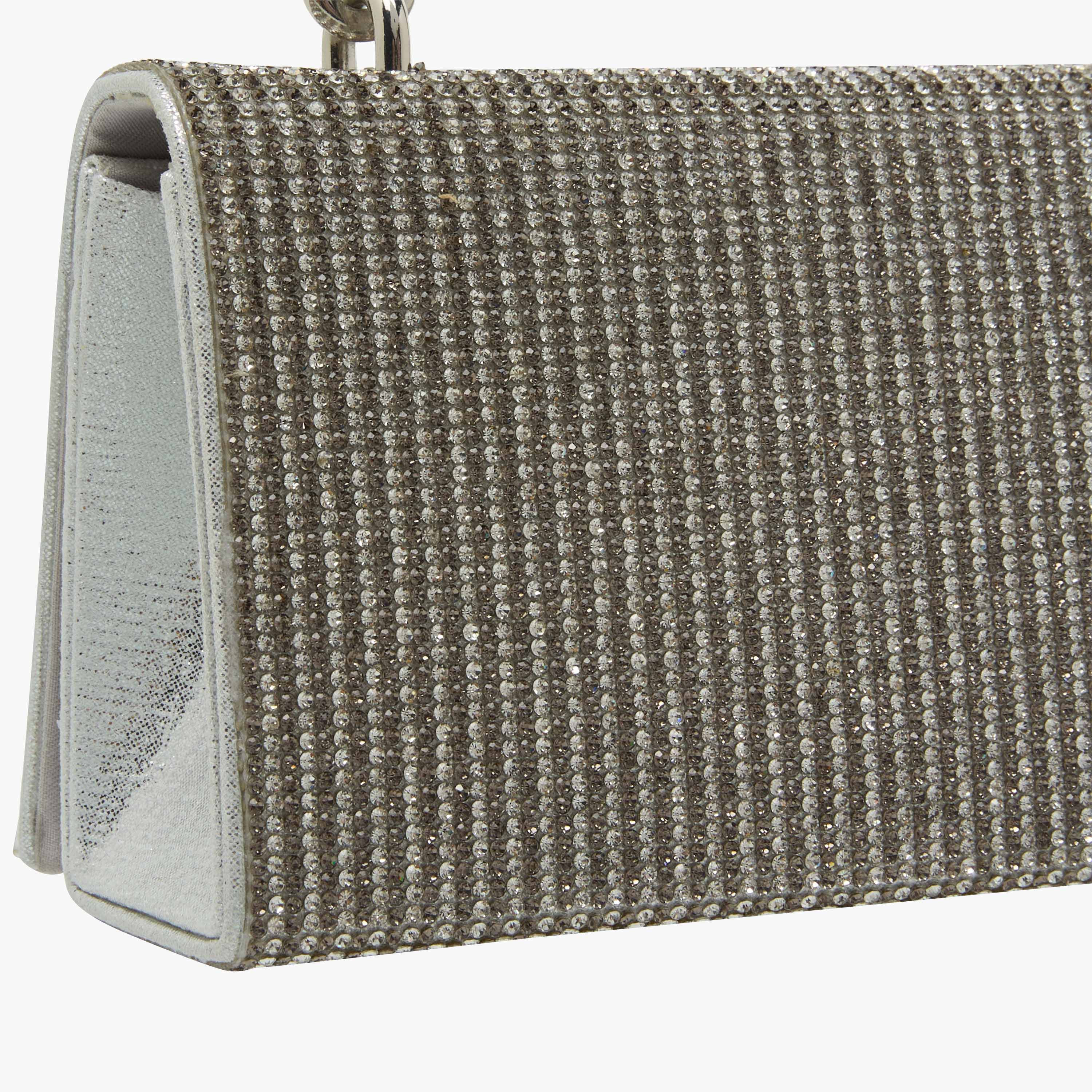 شنطة ساتشيل بتزيينات حجر الراين وبزر إغلاق من فلورا بيلا-women-bagsandwallets-handbags-image-7