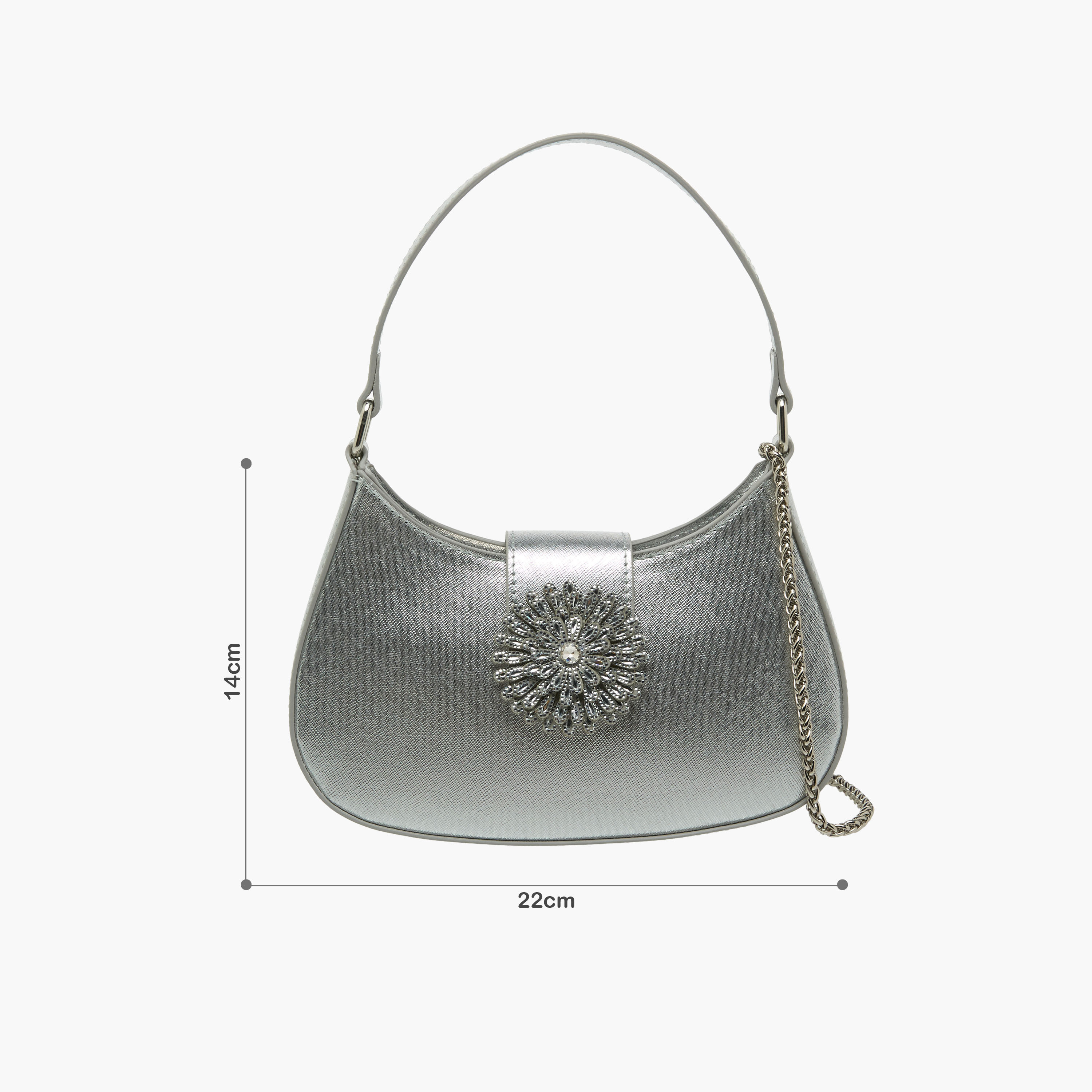 Flora Bella Textured Shoulder Bag with Detachable Strap-women-bagsandwallets-handbags-image-2