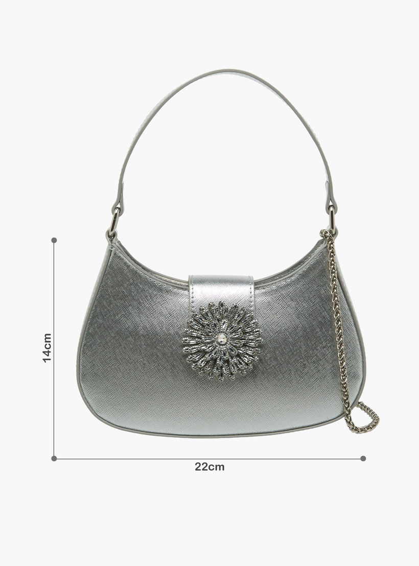 Flora Bella Textured Shoulder Bag with Detachable Strap-women-bagsandwallets-handbags-image-2