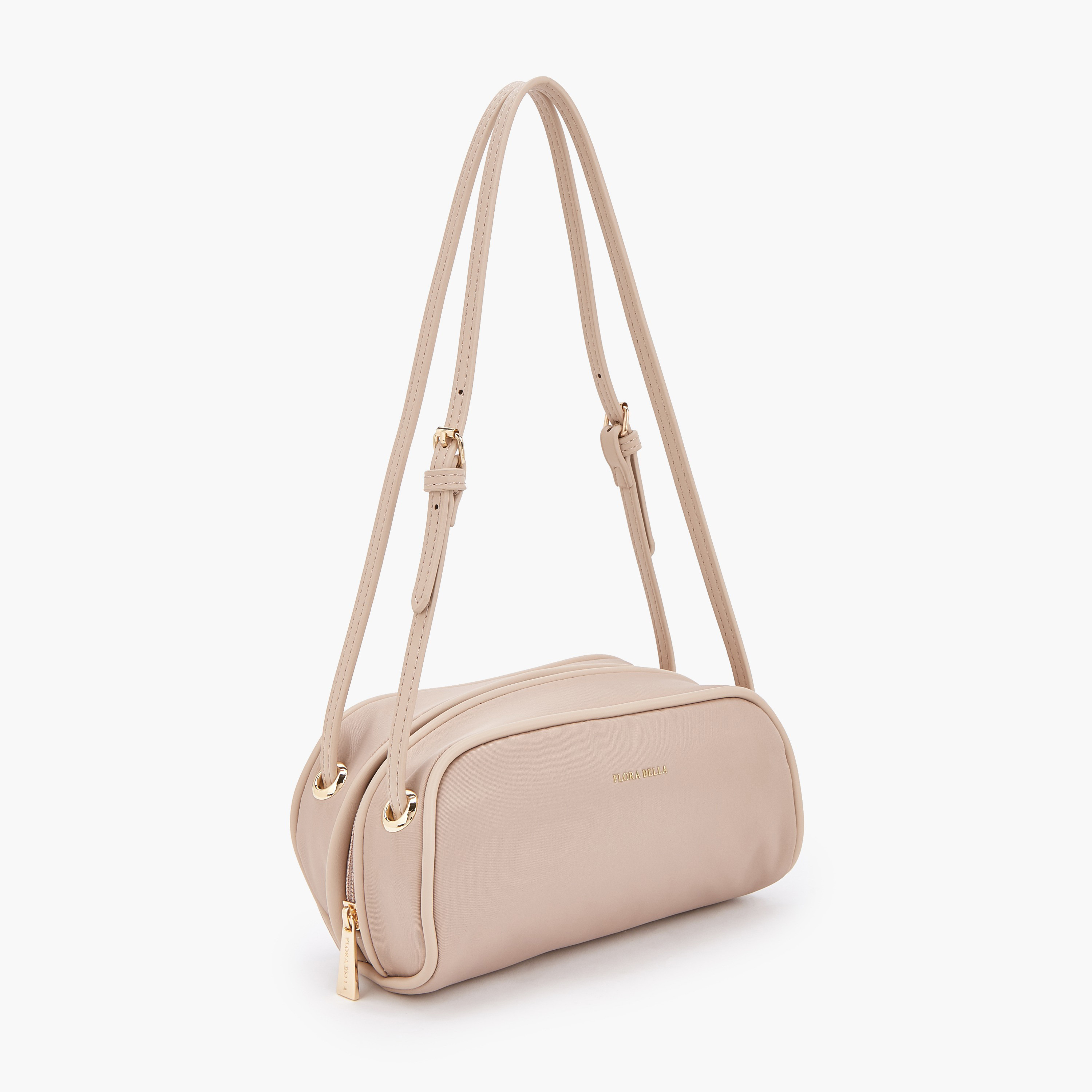 Flora Bella Textured Shoulder Bag with Zip Closure-women-bagsandwallets-handbags-image-2