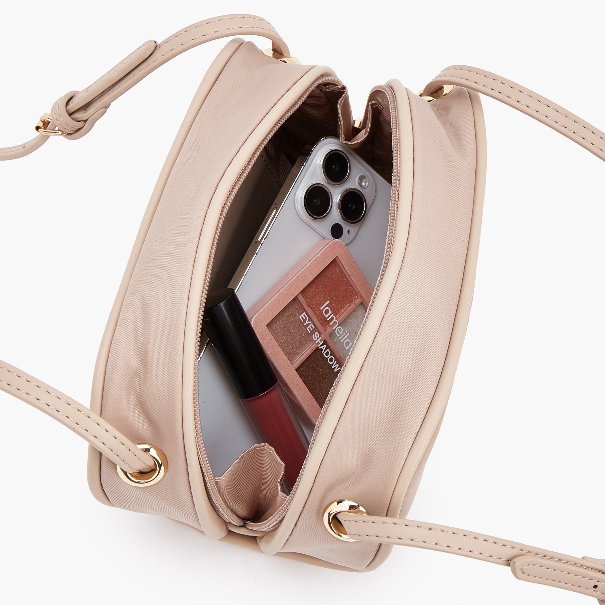 Flora Bella Textured Shoulder Bag with Zip Closure-women-bagsandwallets-handbags-image-7