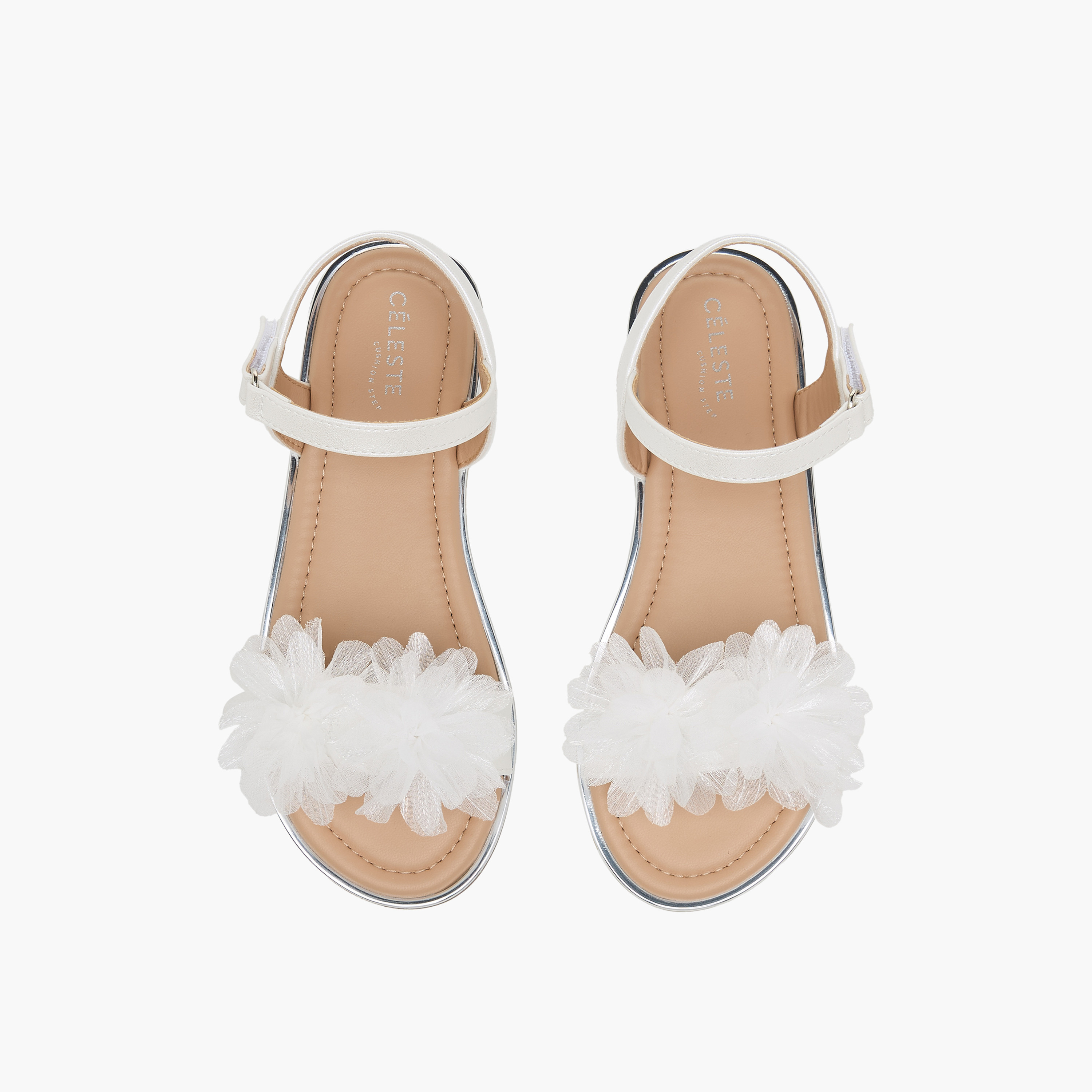 Celeste Girls Hook & Loop Flat Sandals-girls-shoes-sandals-image-1