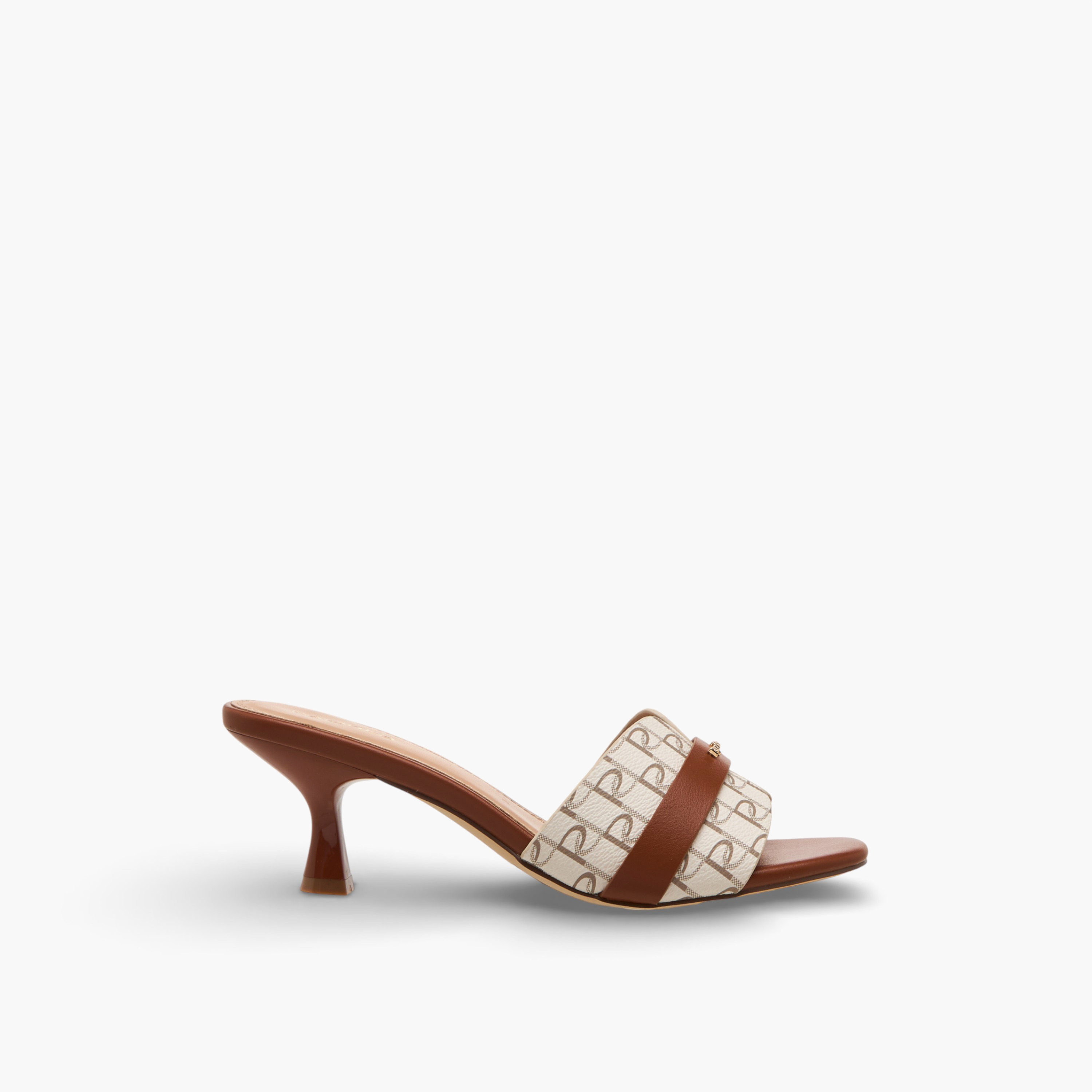 صندل سهل الارتداء بطبعات مونوجرام للنساء من بابريكا-women-shoes-sandals-heeled-image-3
