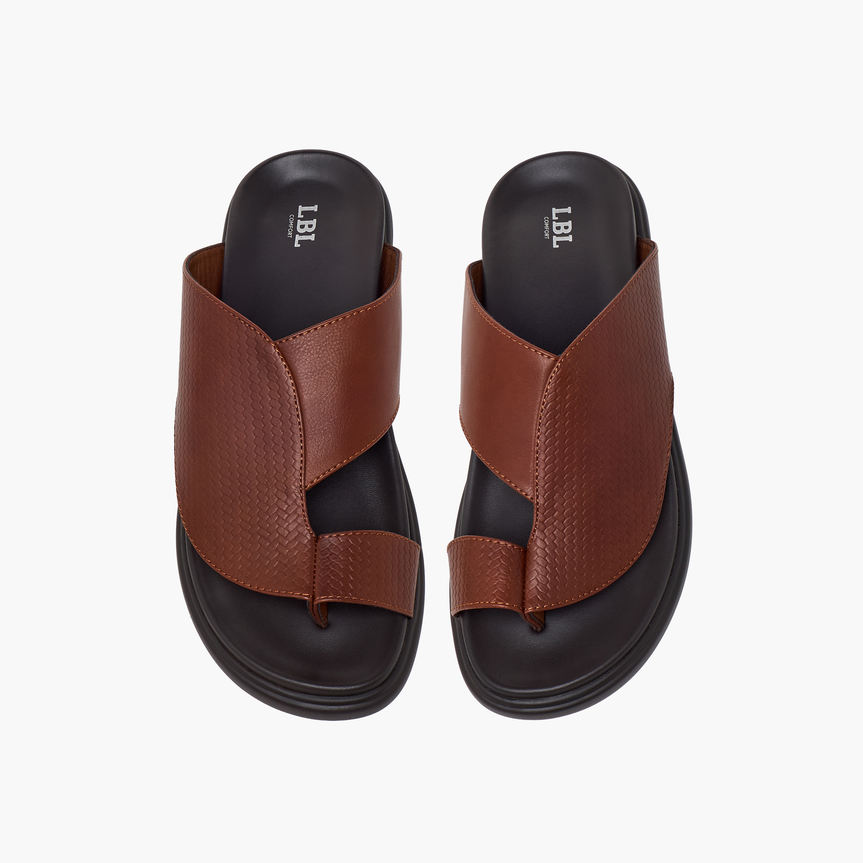 صندل عربي بارز الملمس للرجال من إل بي إل من شو إكسبرس-men-shoes-sandals-image-1
