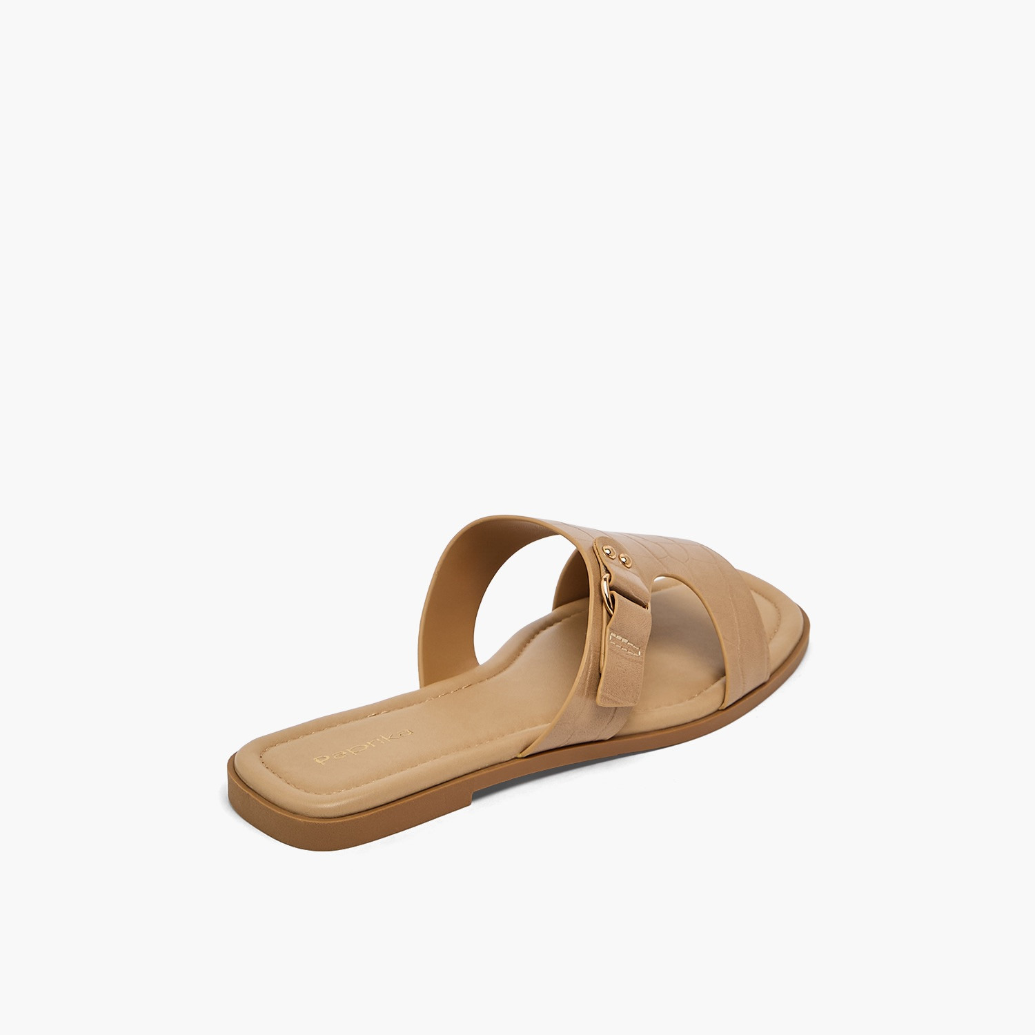 Paprika Women Buckle Accent Flat Sandals-women-shoes-sandals-flats-image-6