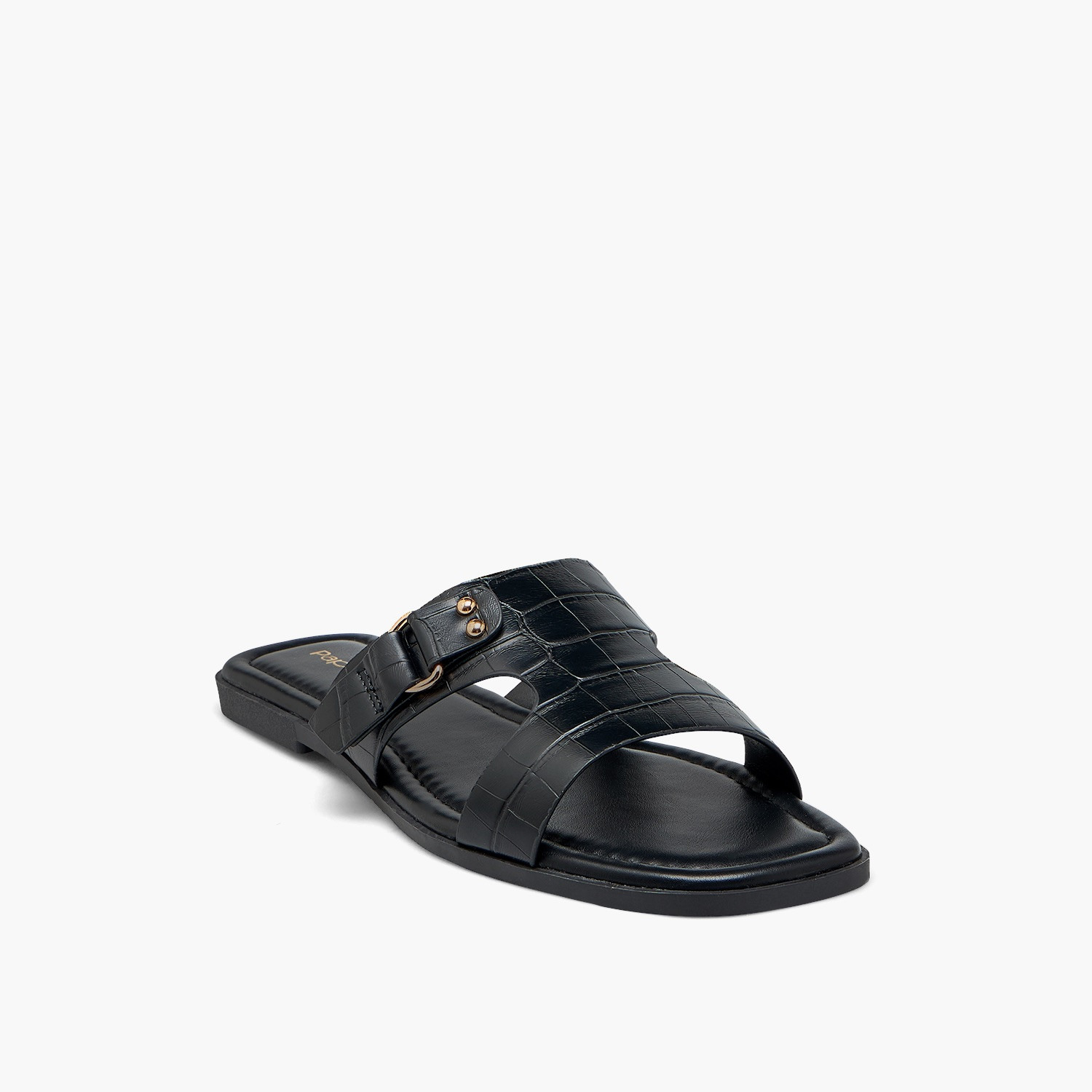 Paprika Women Buckle Accent Flat Sandals-women-shoes-sandals-flats-image-2
