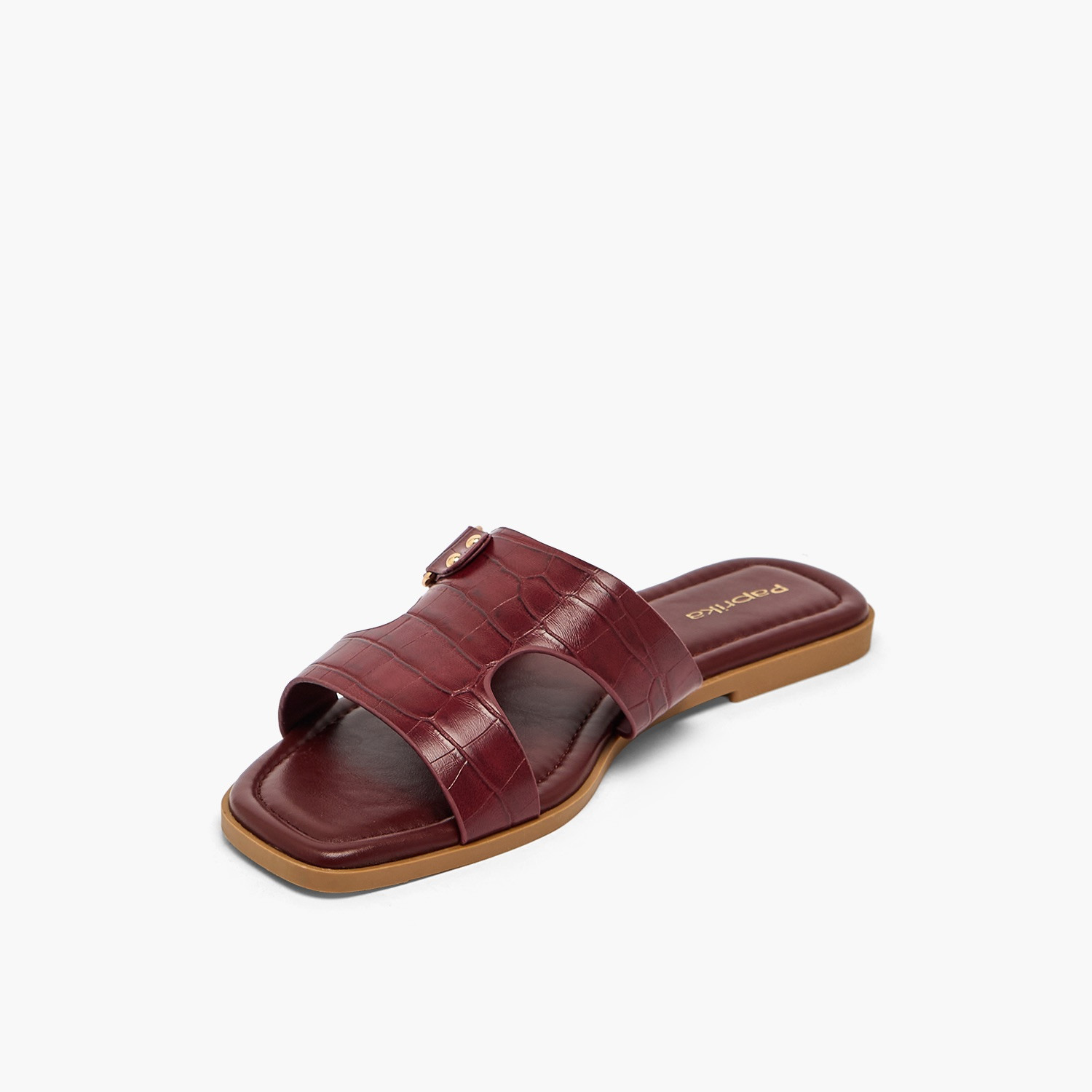 Paprika Women Buckle Accent Flat Sandals-women-shoes-sandals-flats-image-4