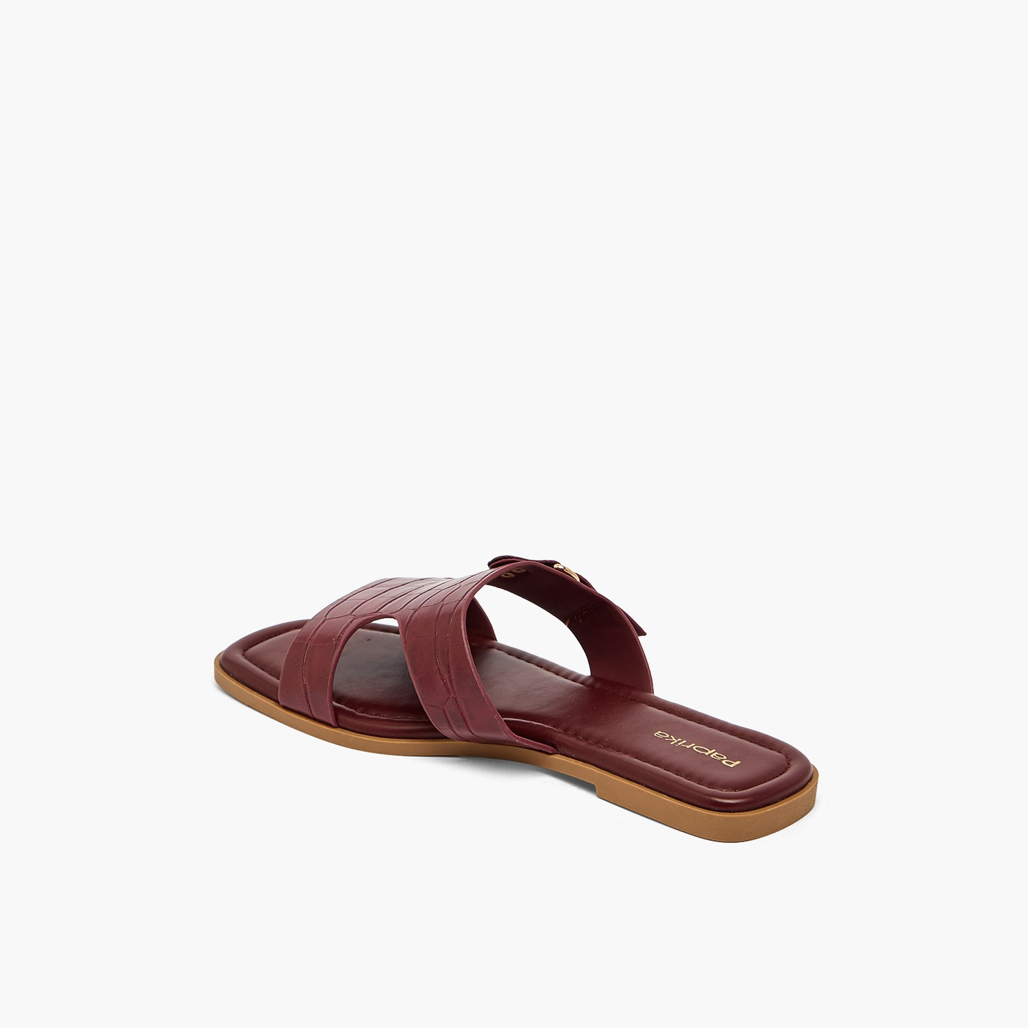Paprika Women Buckle Accent Flat Sandals-women-shoes-sandals-flats-image-5