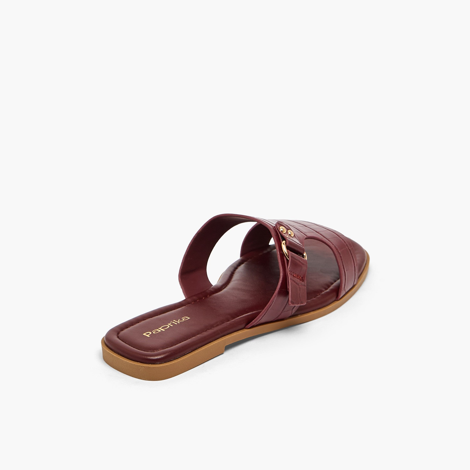 Paprika Women Buckle Accent Flat Sandals-women-shoes-sandals-flats-image-6