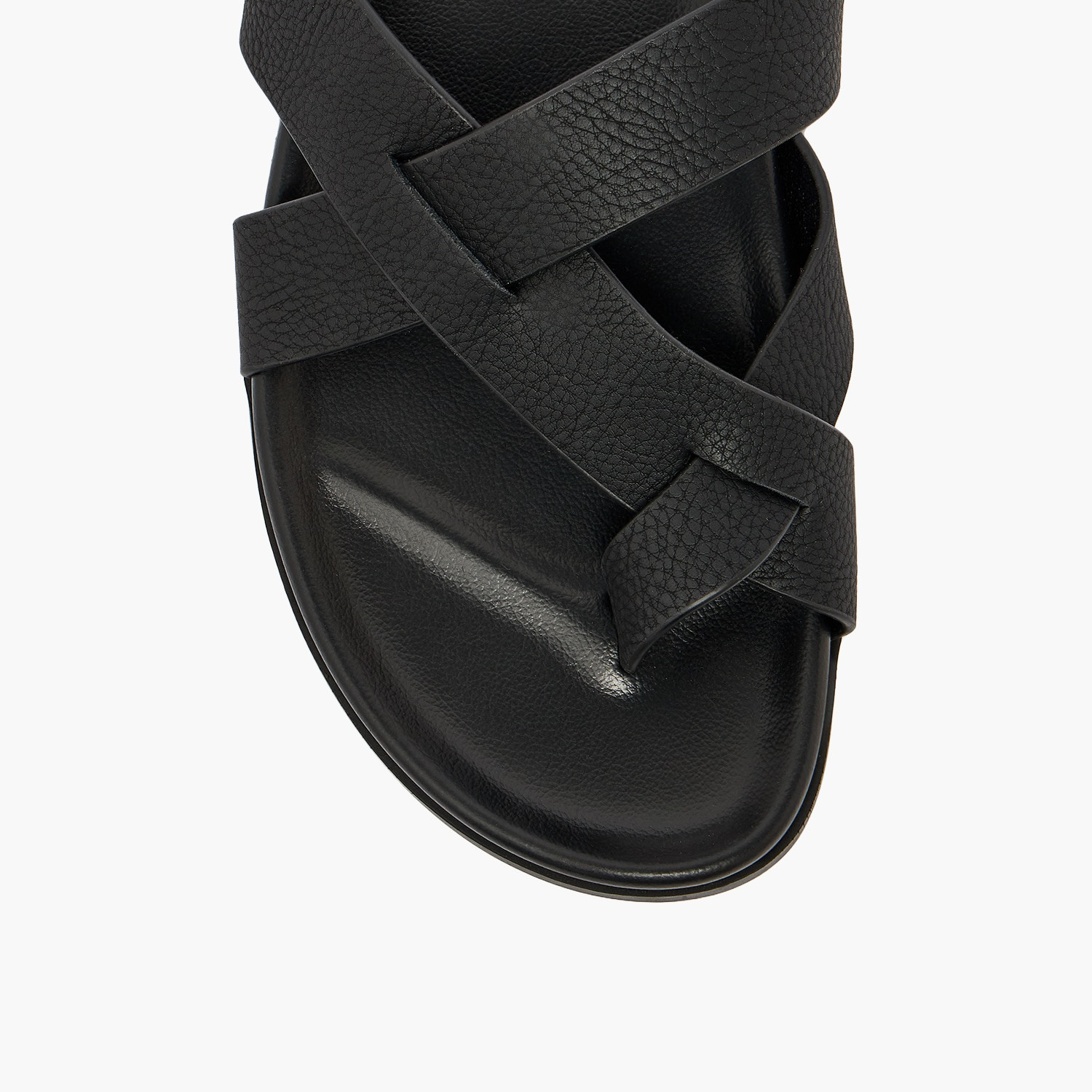 صندل بارز الملمس بأحزمة متقاطعة للرجال من أل بي أل من شو إكسبريس-men-shoes-sandals-image-3