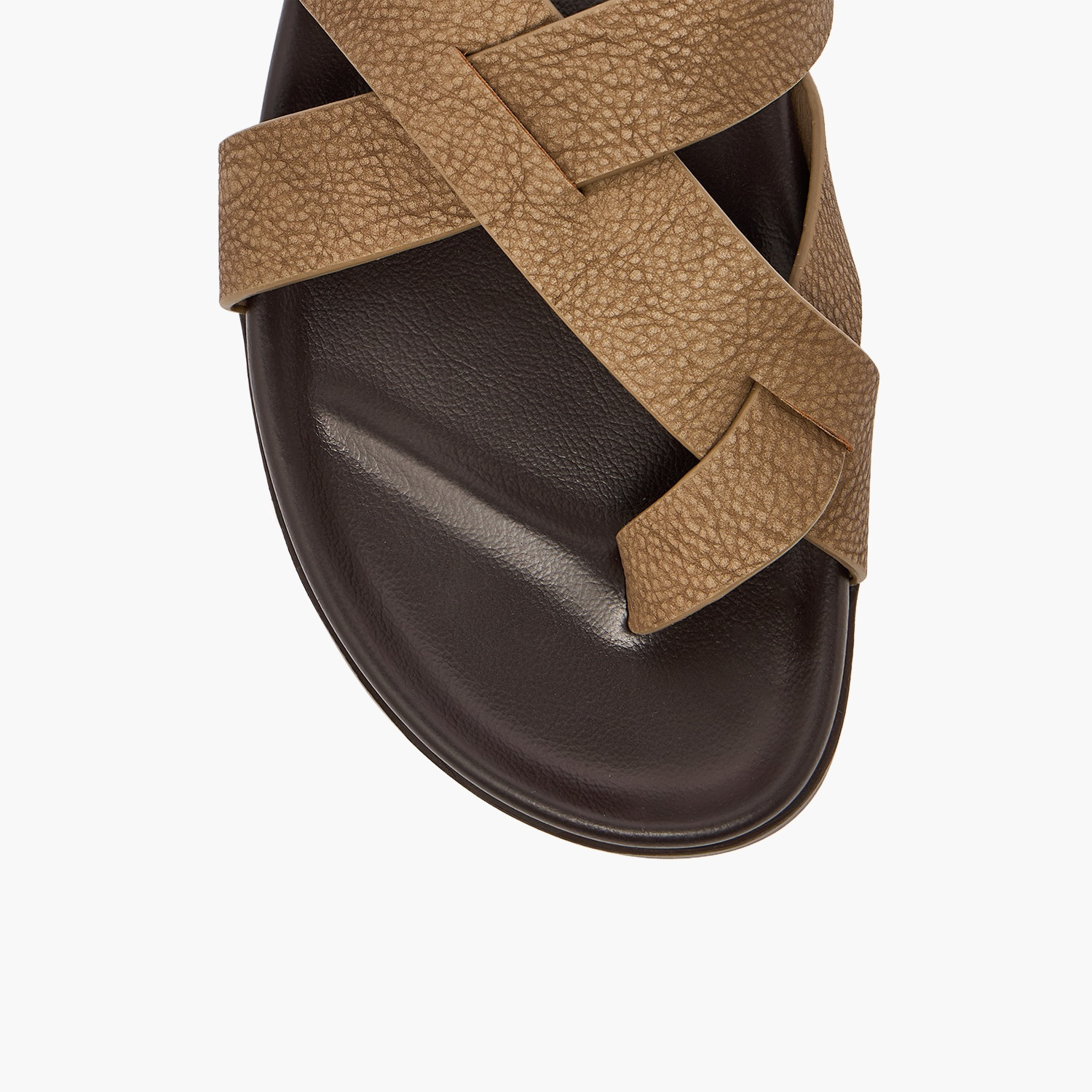 صندل بارز الملمس بأحزمة متقاطعة للرجال من أل بي أل من شو إكسبريس-men-shoes-sandals-image-3