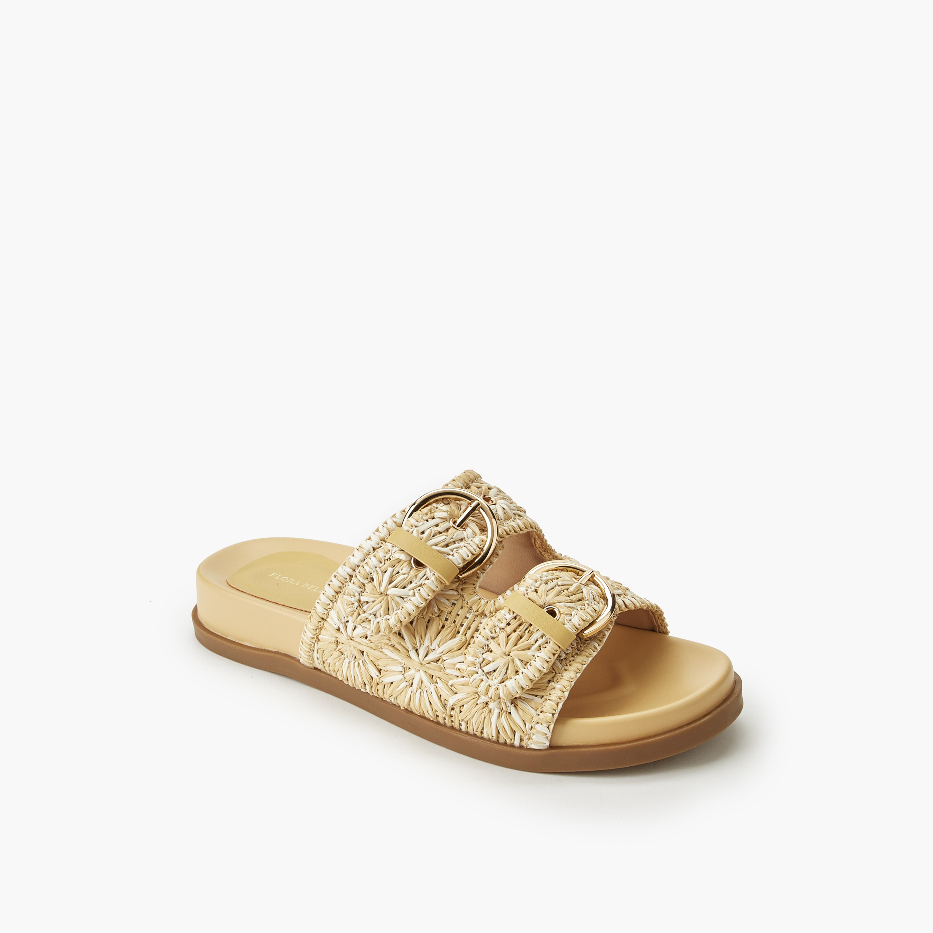 Flora Bella Women Textured Slip-On Sandals-women-shoes-flats-sandals-image-2
