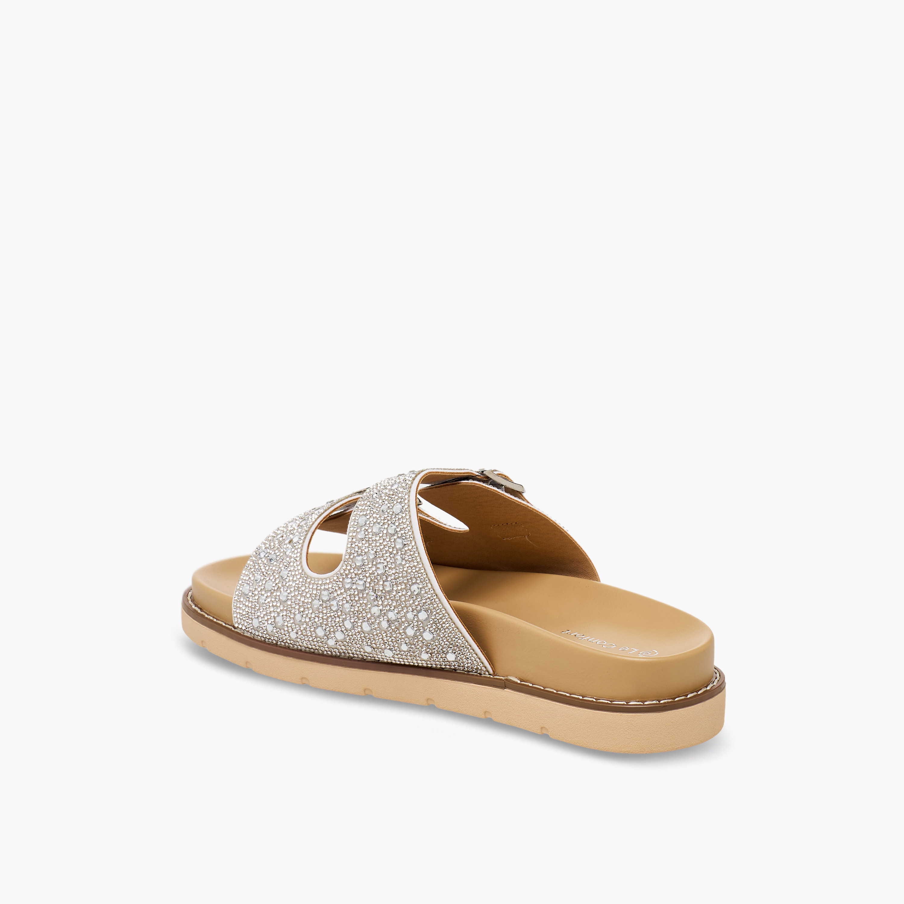 صندل مزين بحزام بإبزيم للنساء من لو كونفورت-women-shoes-sandals-flats-image-4