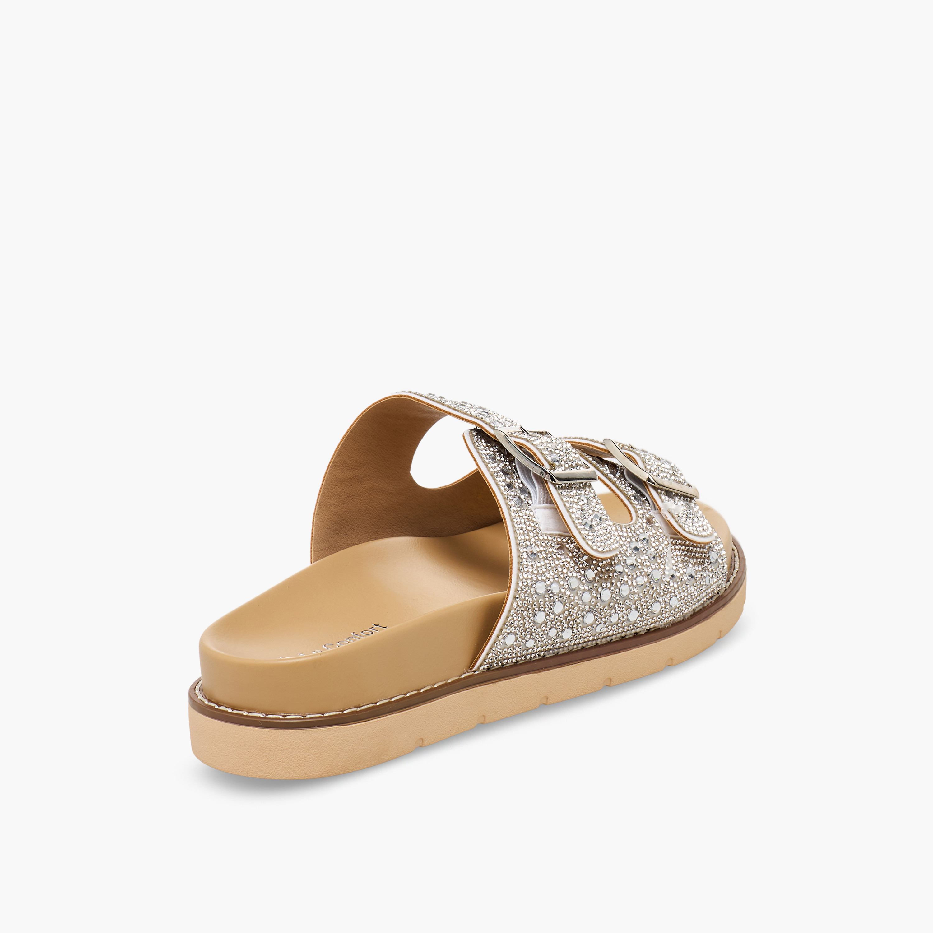 صندل مزين بحزام بإبزيم للنساء من لو كونفورت-women-shoes-sandals-flats-image-5