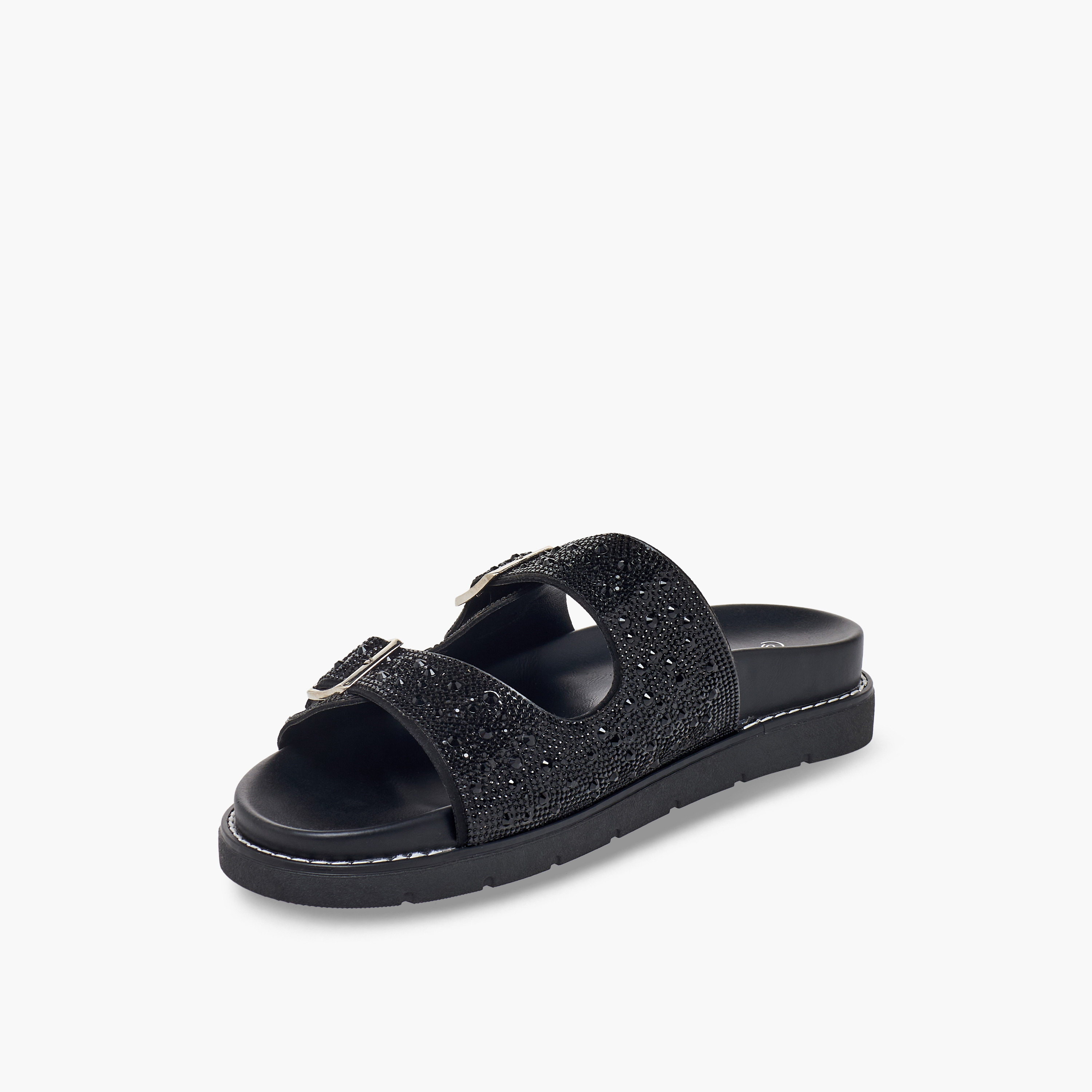 Le Confort Women Embellished Buckle Accent Sandals-women-shoes-sandals-flats-image-3