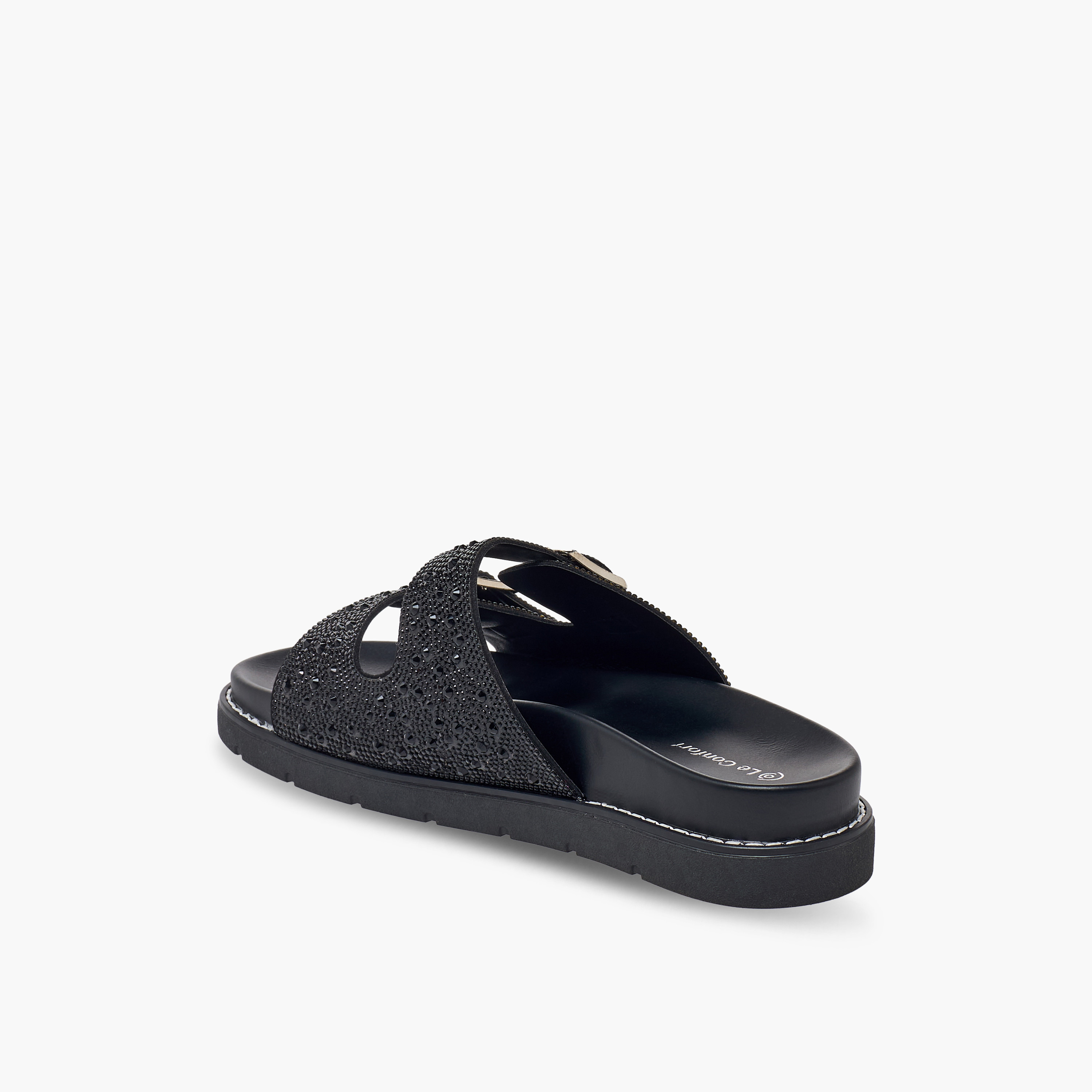 Le Confort Women Embellished Buckle Accent Sandals-women-shoes-sandals-flats-image-4