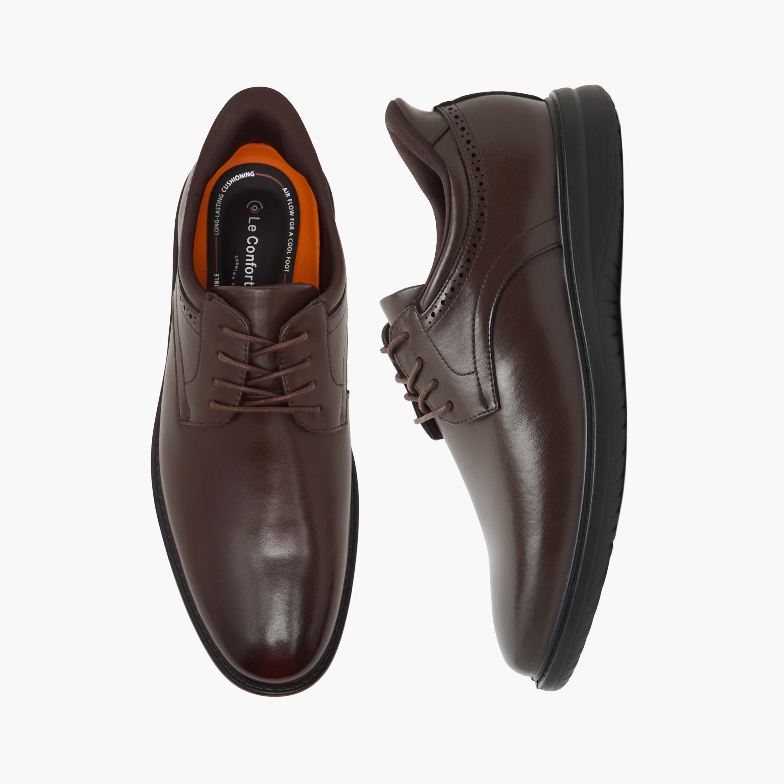 حذاء ديربي جلد برباط للرجال من لو كونفورت-men-shoes-formalshoes-image-1