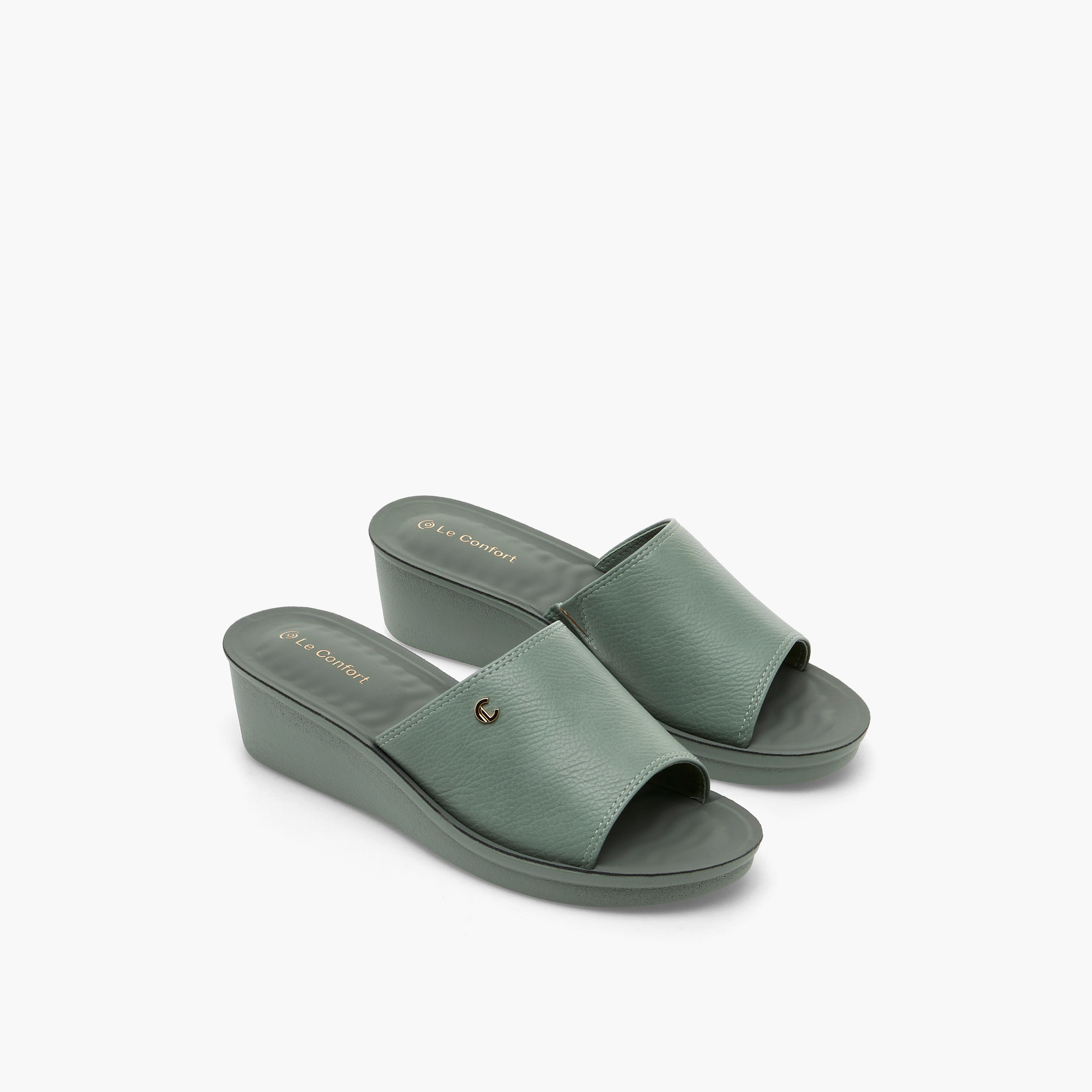 Le Confort Women Wedge Heel Comfort Sandals-women-shoes-sandals-heeled-image-1