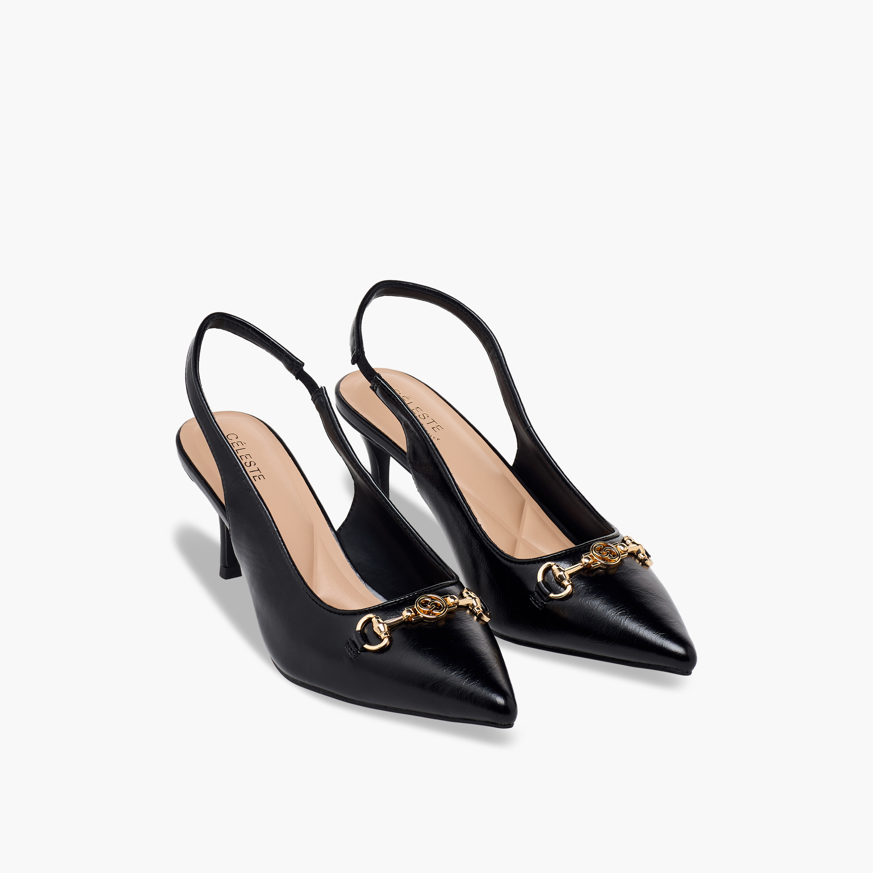 حذاء سادة بحزام خلفي للنساء من سيليست-women-shoes-heels-image-1