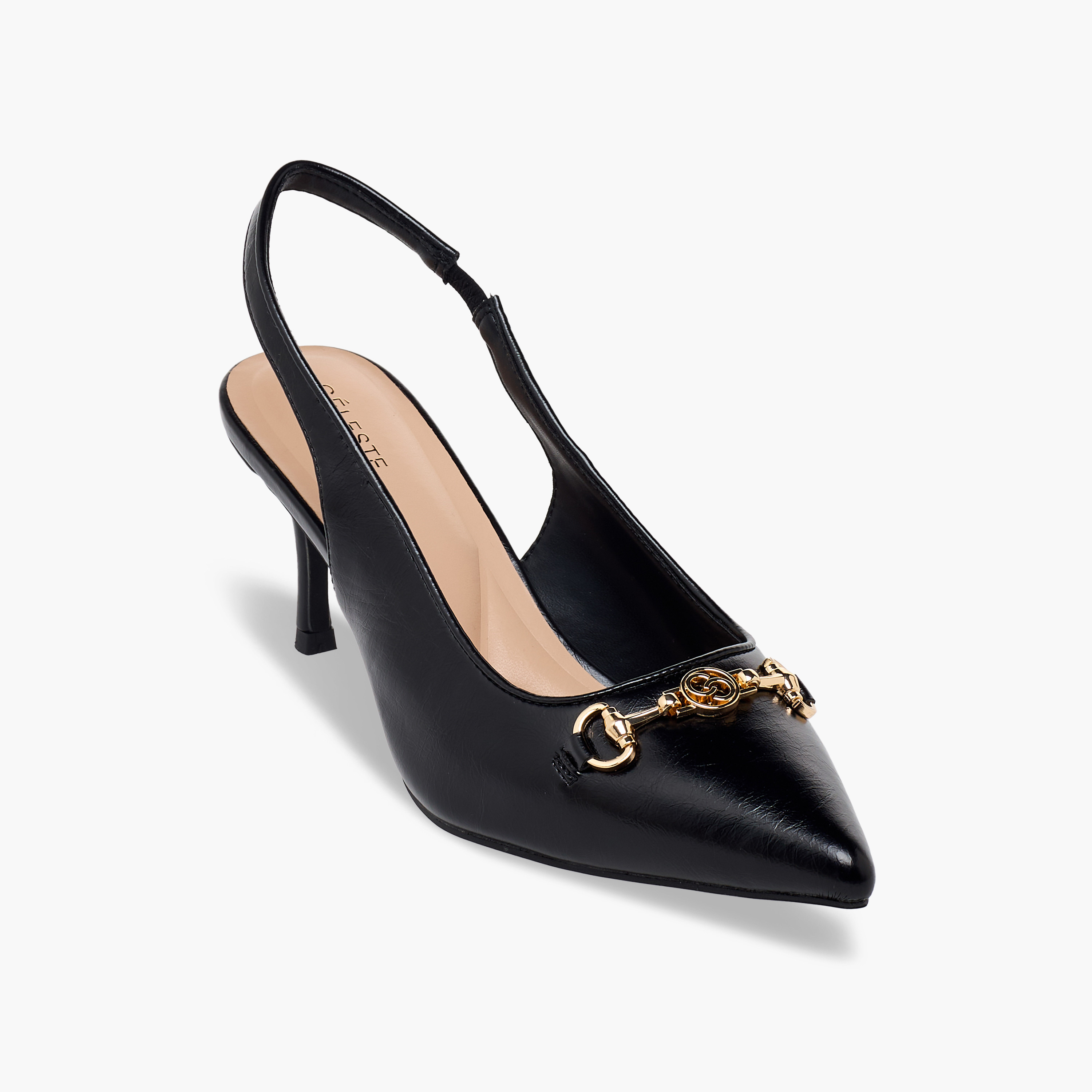 حذاء سادة بحزام خلفي للنساء من سيليست-women-shoes-heels-image-2