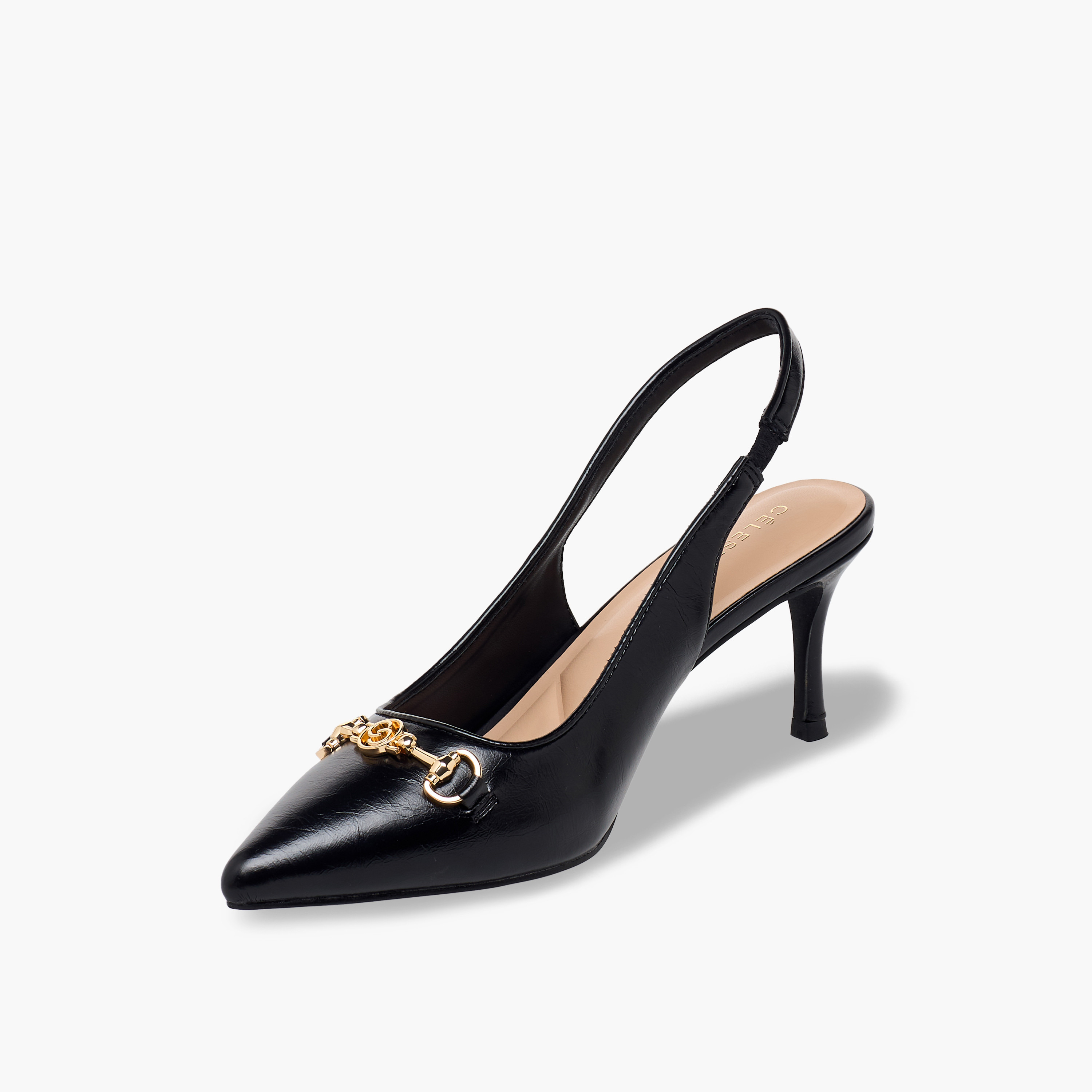 حذاء سادة بحزام خلفي للنساء من سيليست-women-shoes-heels-image-4
