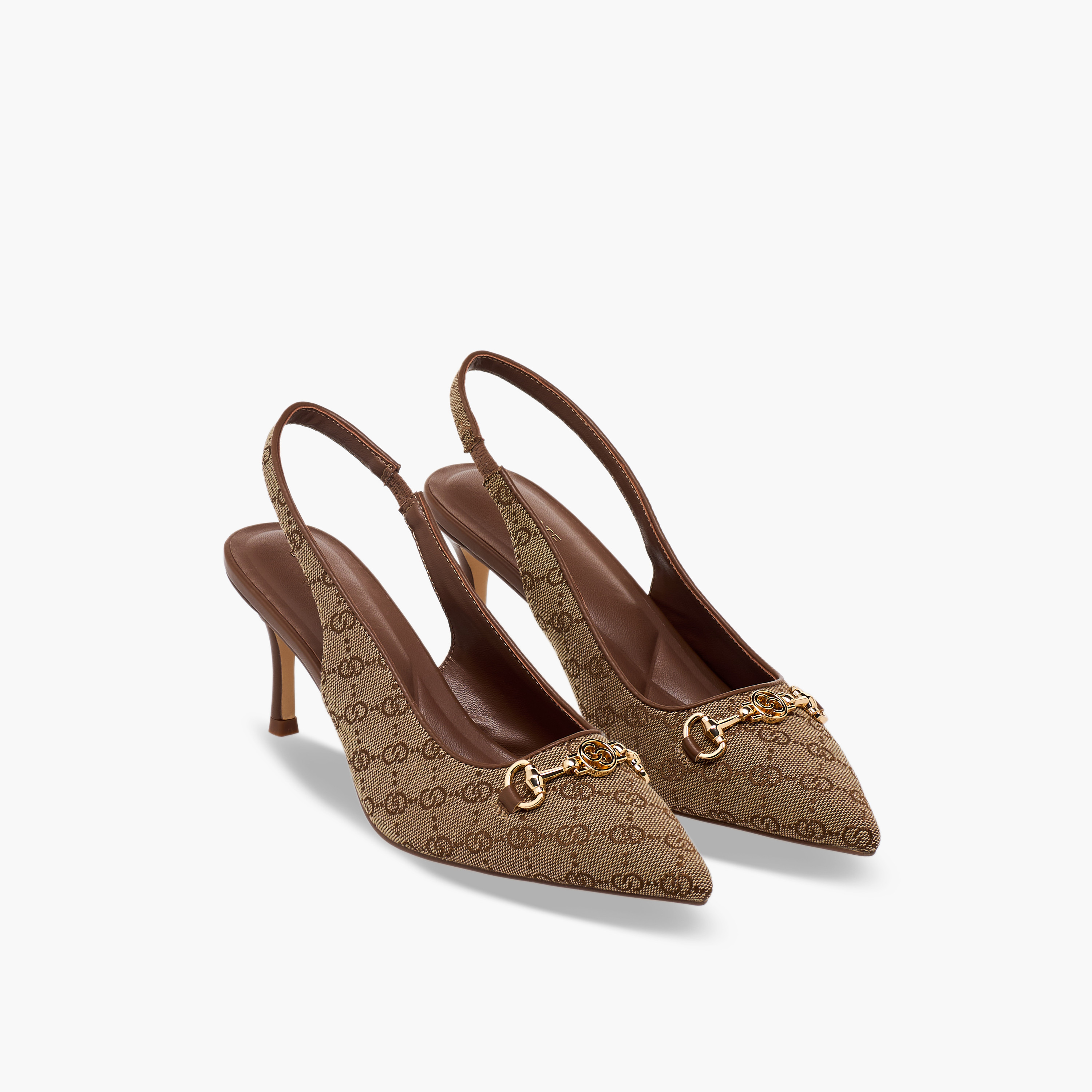 Celeste Women Monogram Print Slingback Shoes-women-shoes-heels-image-1