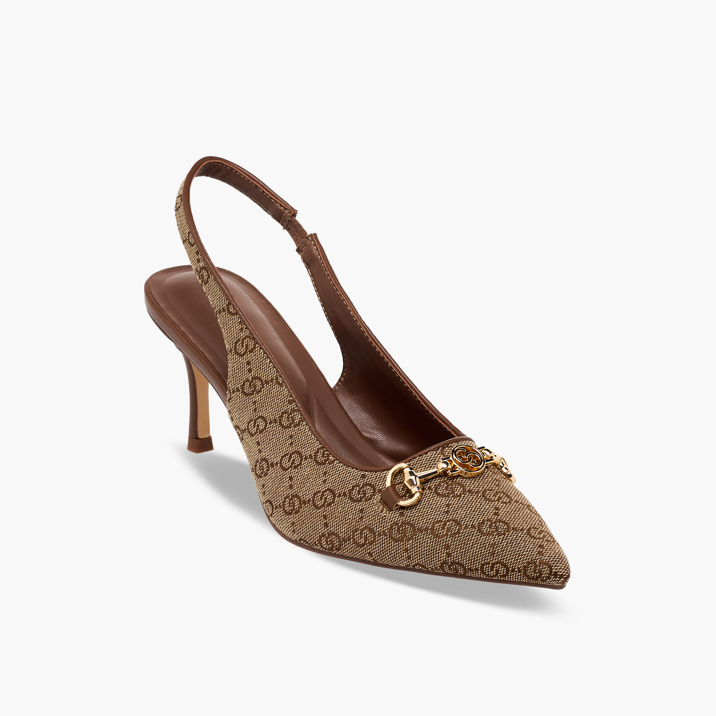 Celeste Women Monogram Print Slingback Shoes-women-shoes-heels-image-2