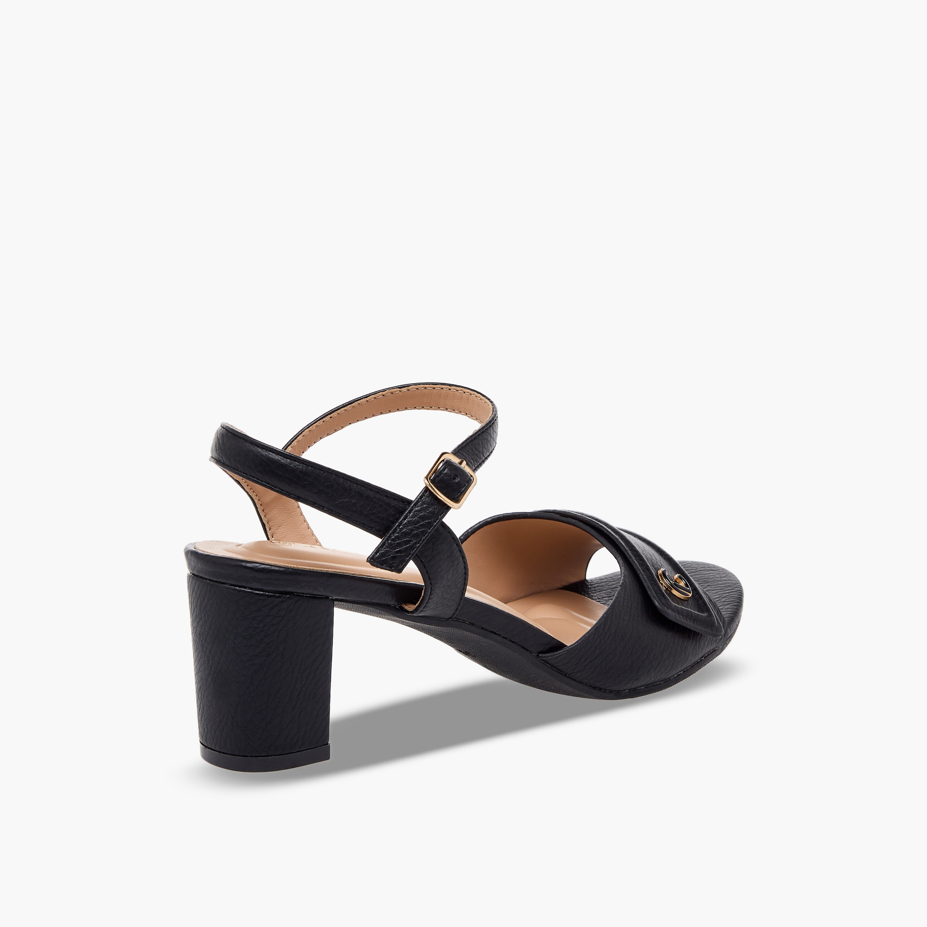 Le Confort Women Textured Block Heel Sandals-women-shoes-sandals-heeled-image-6